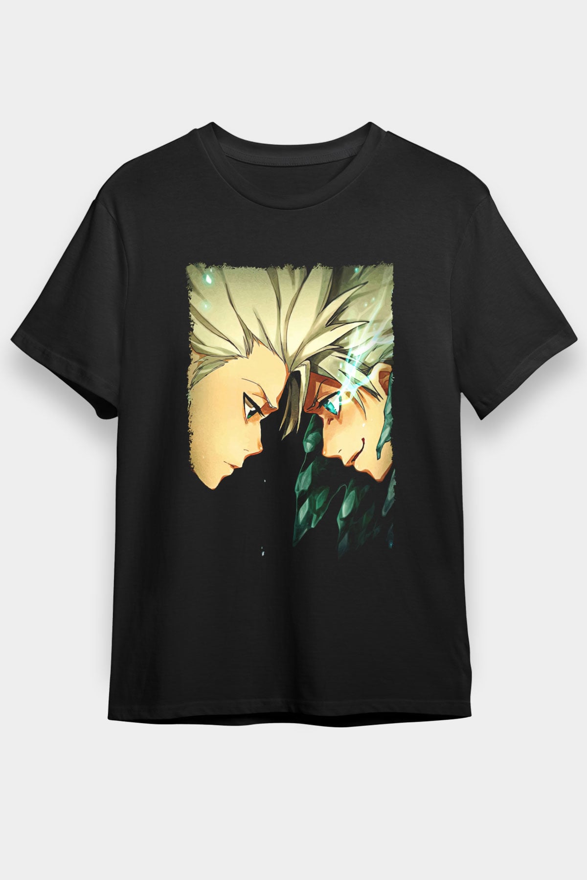 Bleach Baskılı Unisex Siyah Tişört - Tshirt