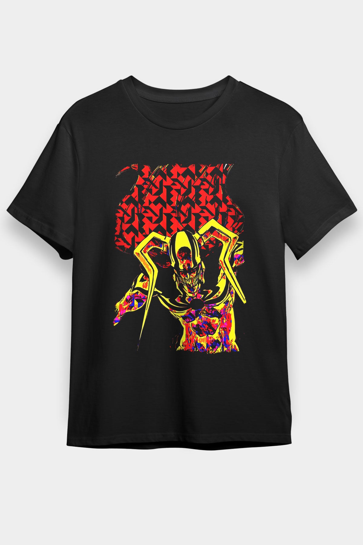 Bleach Baskılı Unisex Siyah Tişört - Tshirt