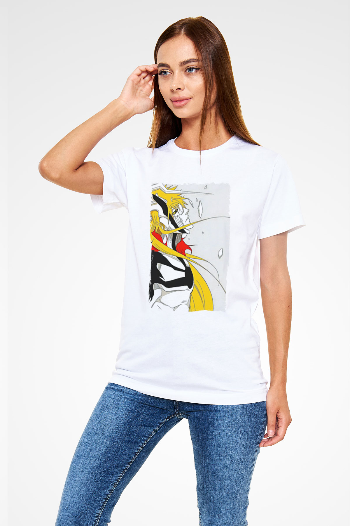 Bleach Unisex Baskılı Beyaz Tişört - Tshirt