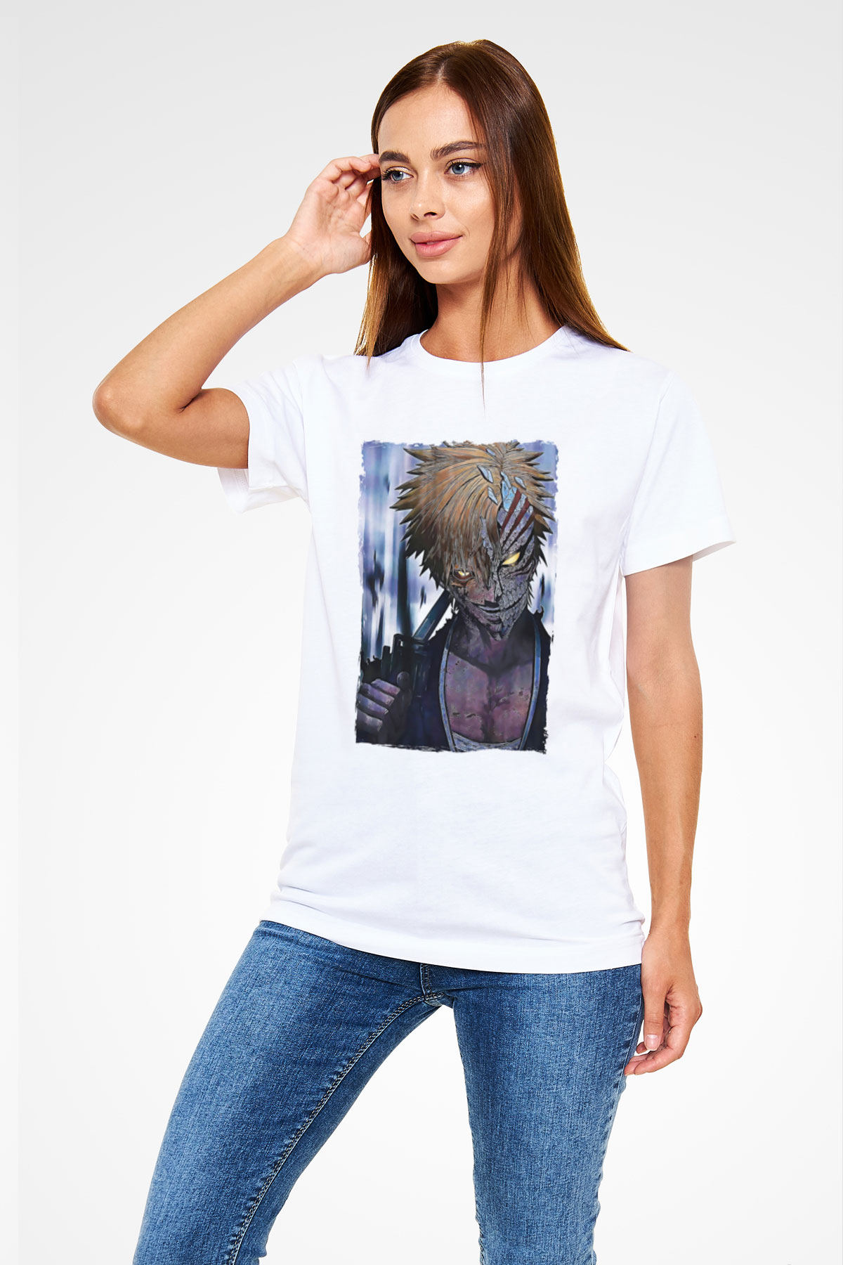 Bleach Unisex Baskılı Beyaz Tişört - Tshirt
