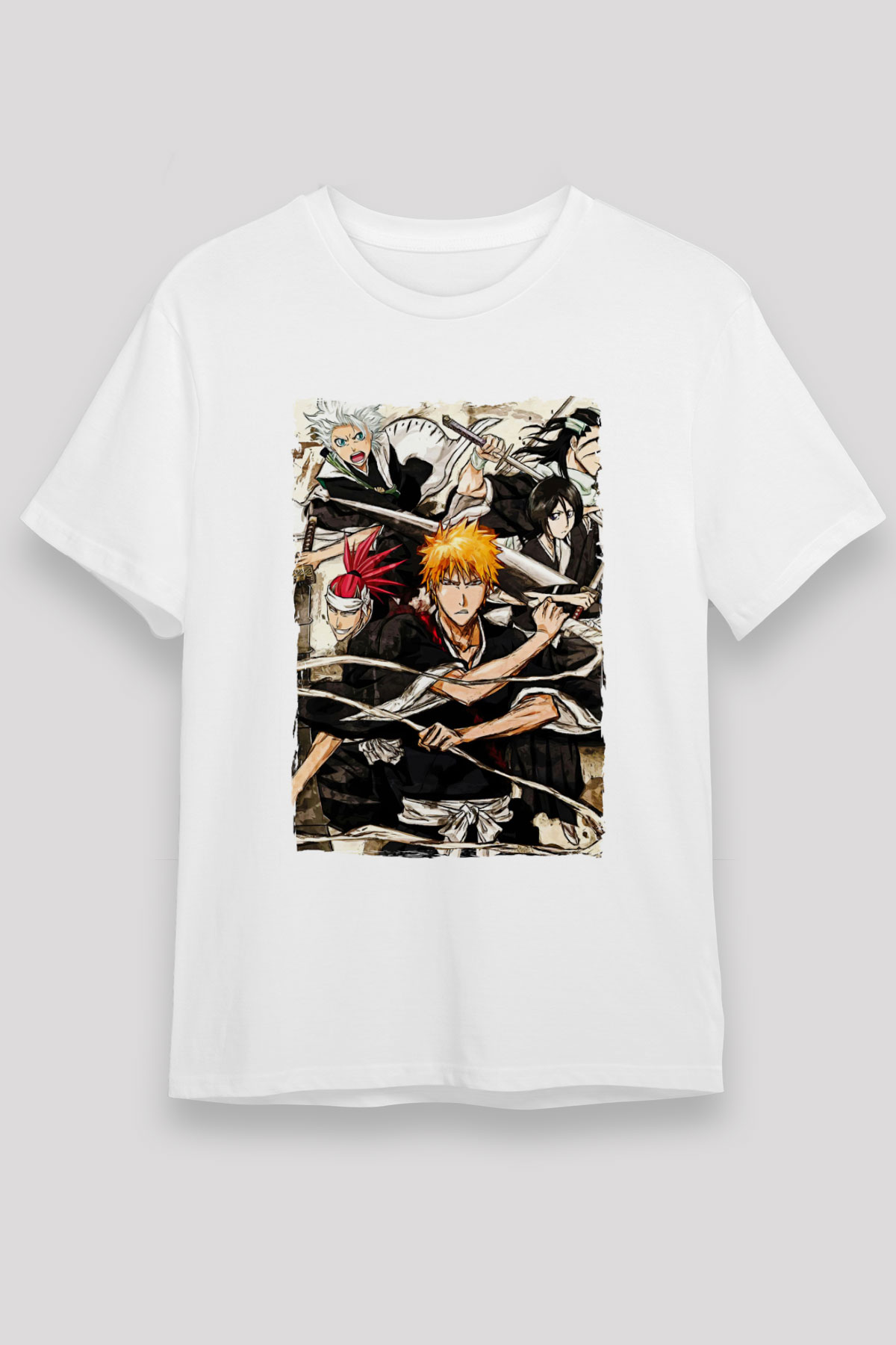 Bleach Unisex Baskılı Beyaz Tişört - Tshirt