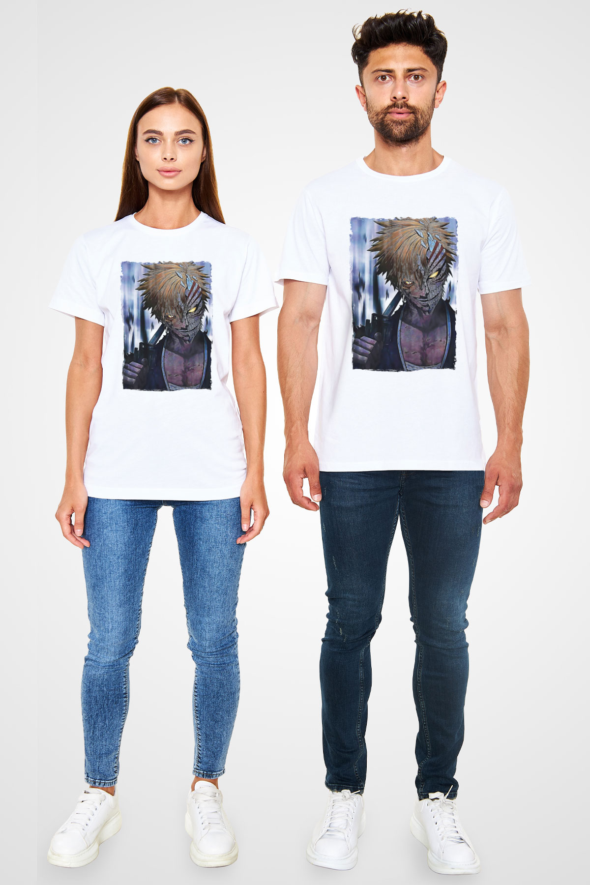 Bleach Unisex Baskılı Beyaz Tişört - Tshirt