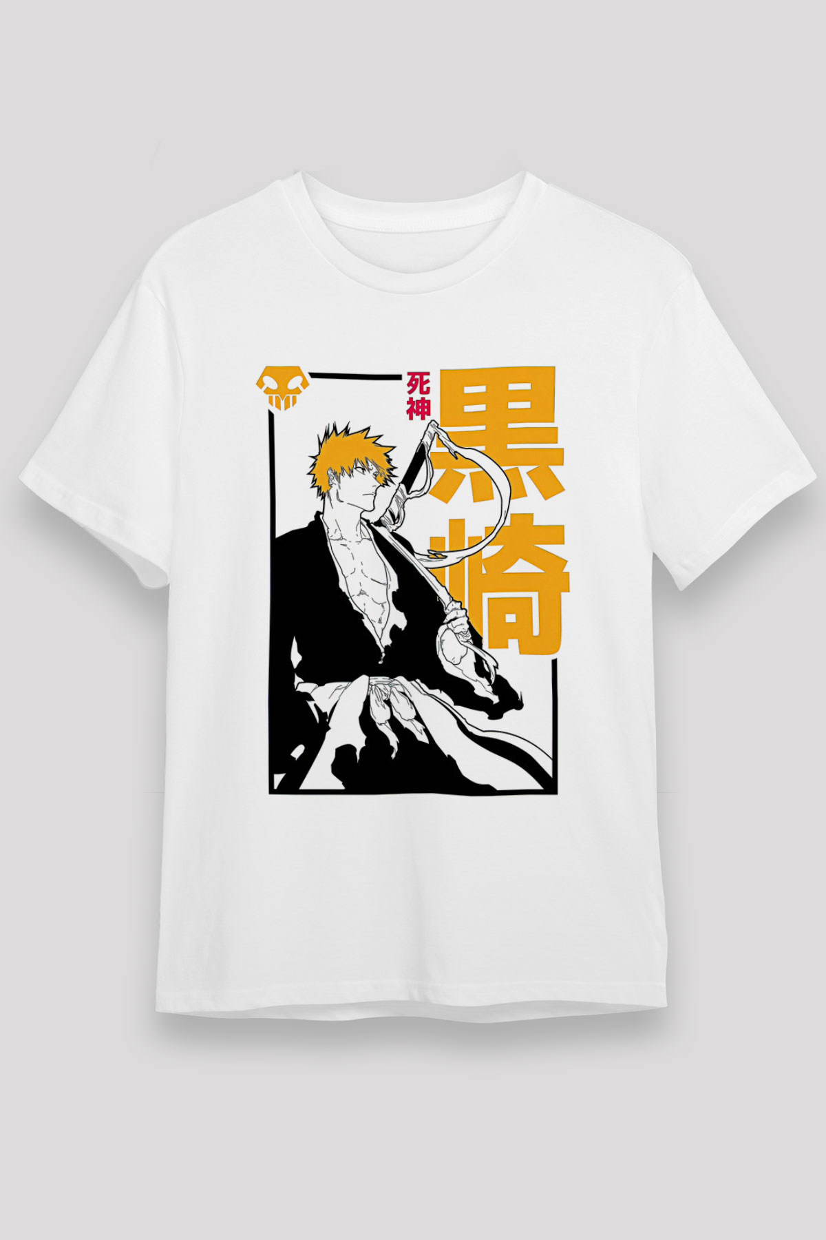 Bleach Unisex Baskılı Beyaz Tişört - Tshirt
