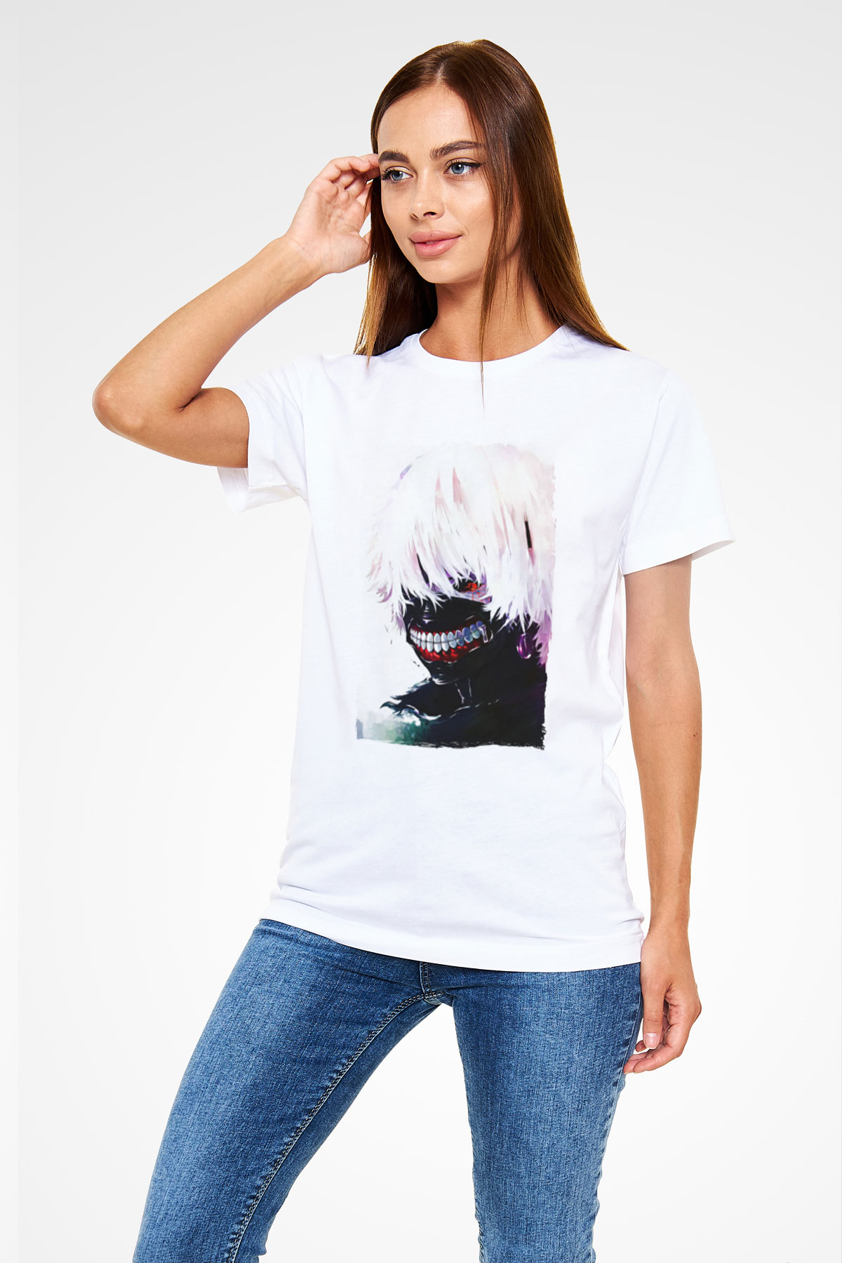 Bleach Unisex Baskılı Beyaz Tişört - Tshirt