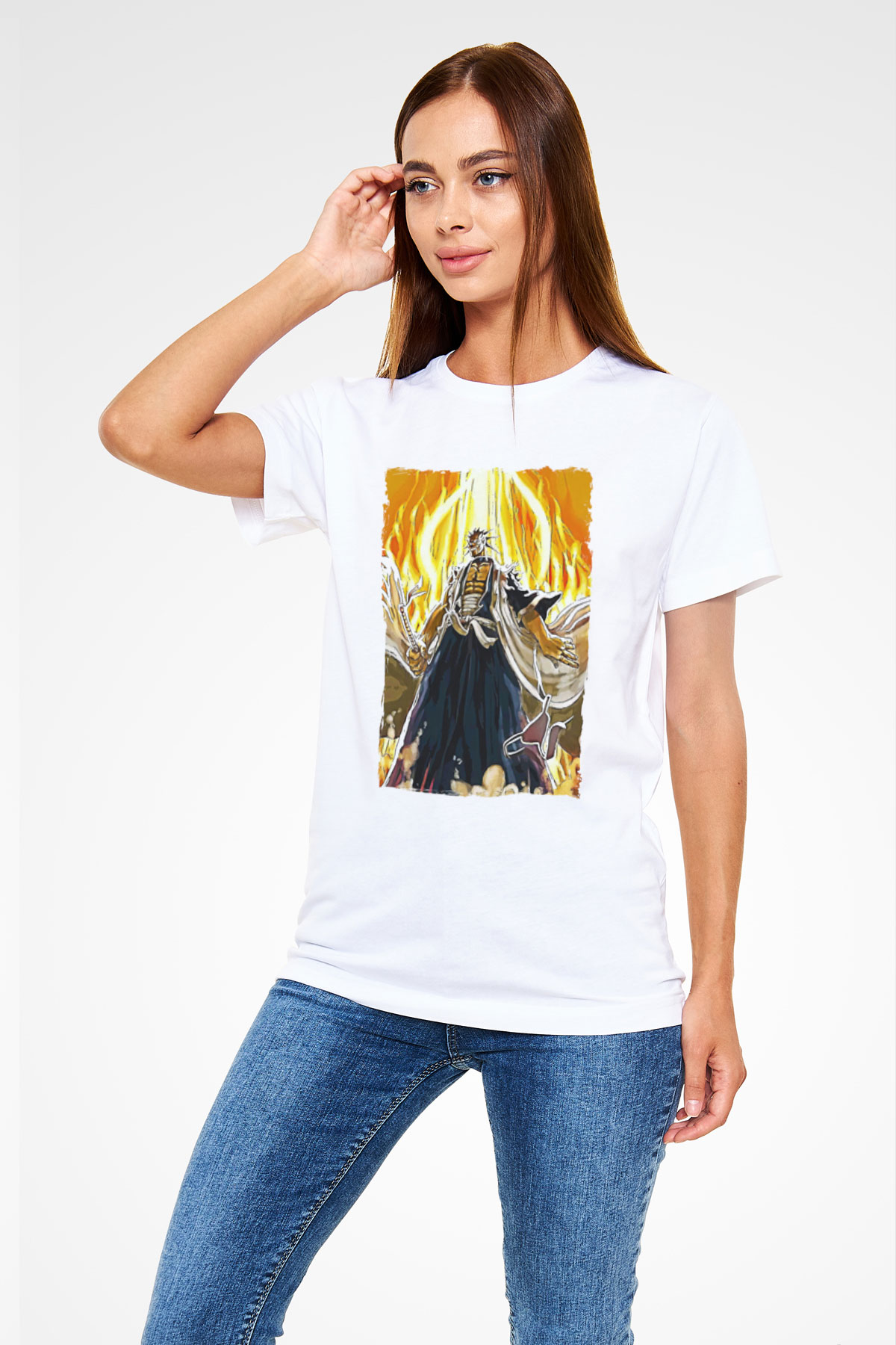 Bleach Unisex Baskılı Beyaz Tişört - Tshirt