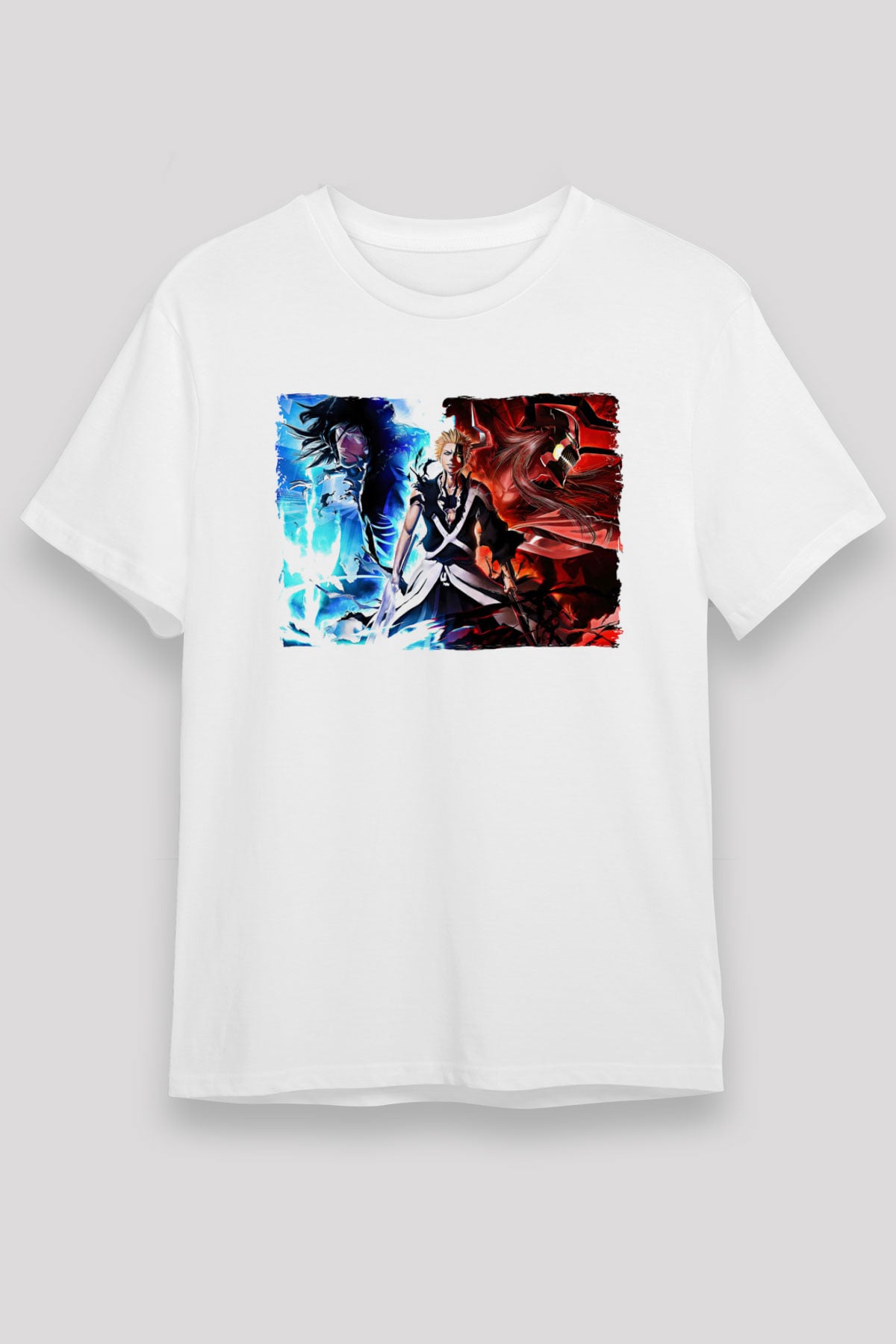 Bleach Unisex Baskılı Beyaz Tişört - Tshirt