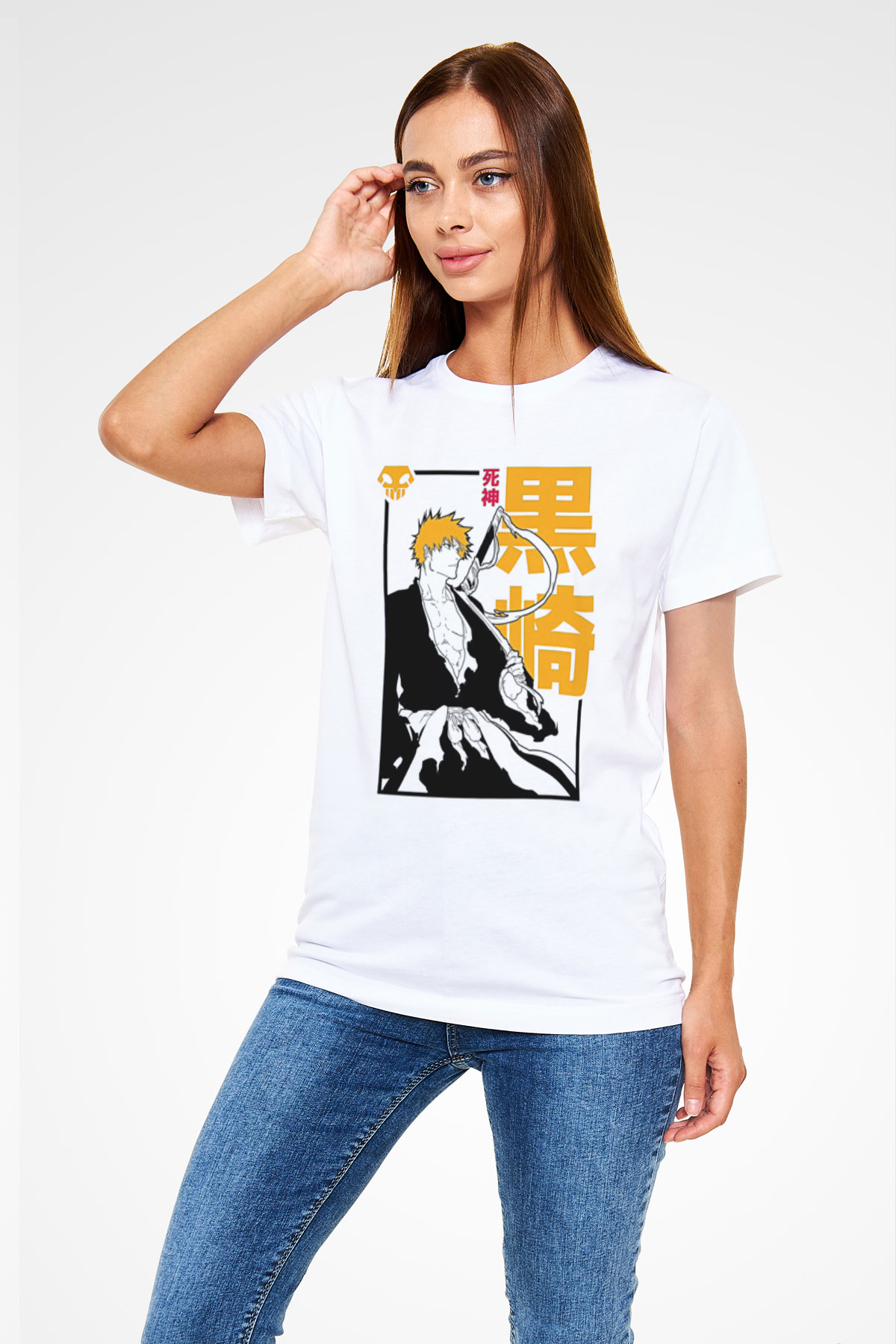 Bleach Unisex Baskılı Beyaz Tişört - Tshirt