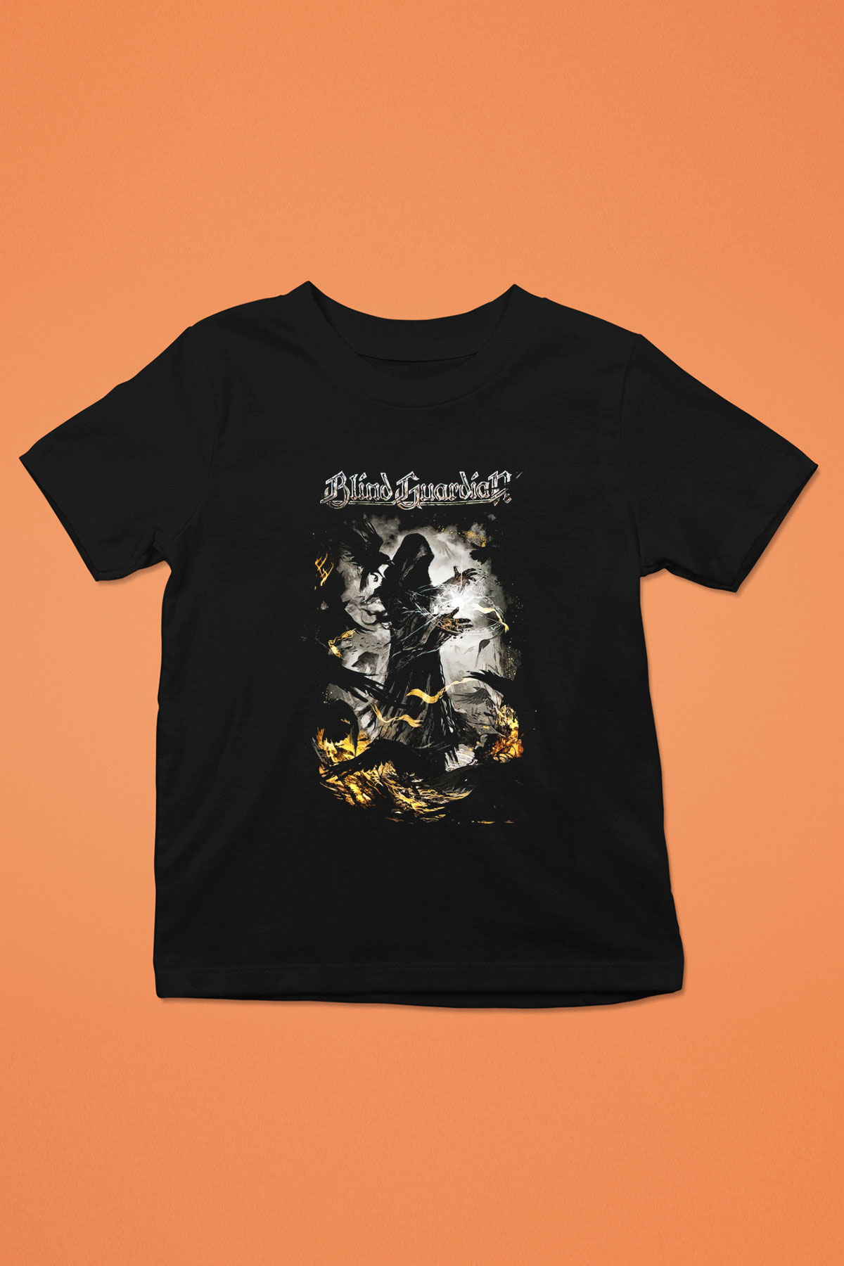 Blind Guardian Baskılı Siyah Unisex Çocuk Tişört