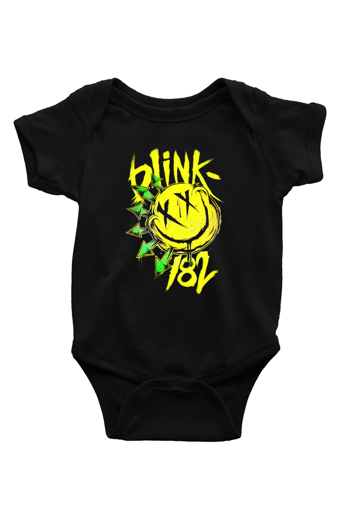 Blink 182 Baskılı Siyah Bebek Body - Zıbın