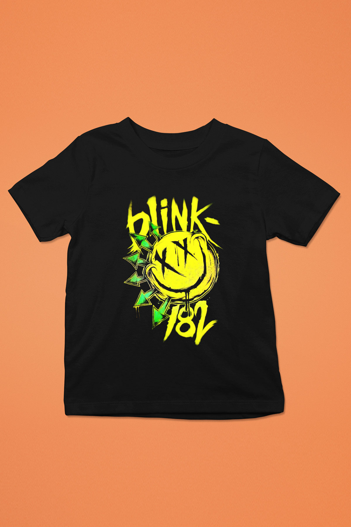 Blink 182 Baskılı Siyah Unisex Çocuk Tişört