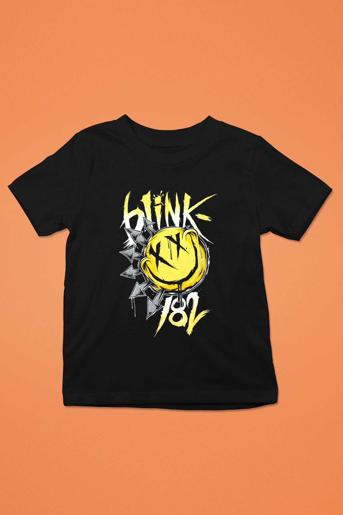 Blink 182 Baskılı Siyah Unisex Çocuk Tişört