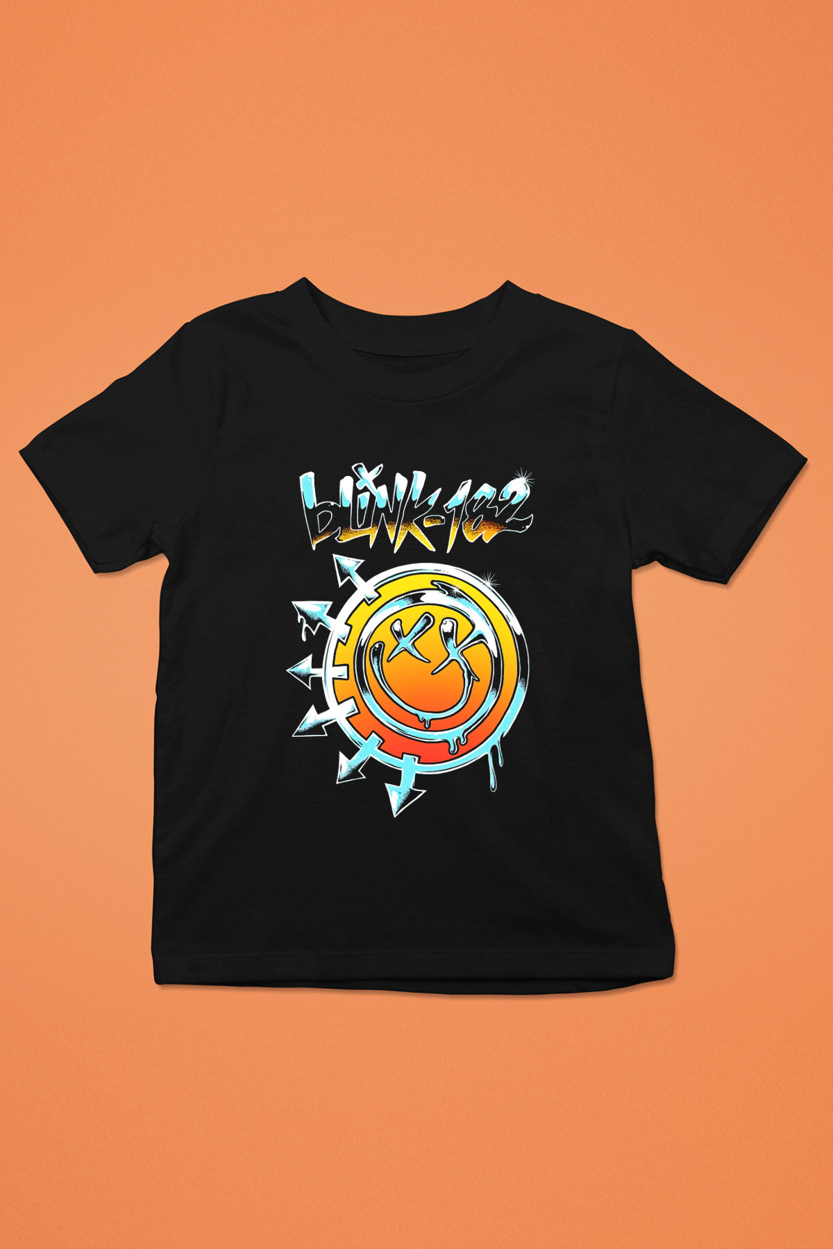 Blink 182 Baskılı Siyah Unisex Çocuk Tişört
