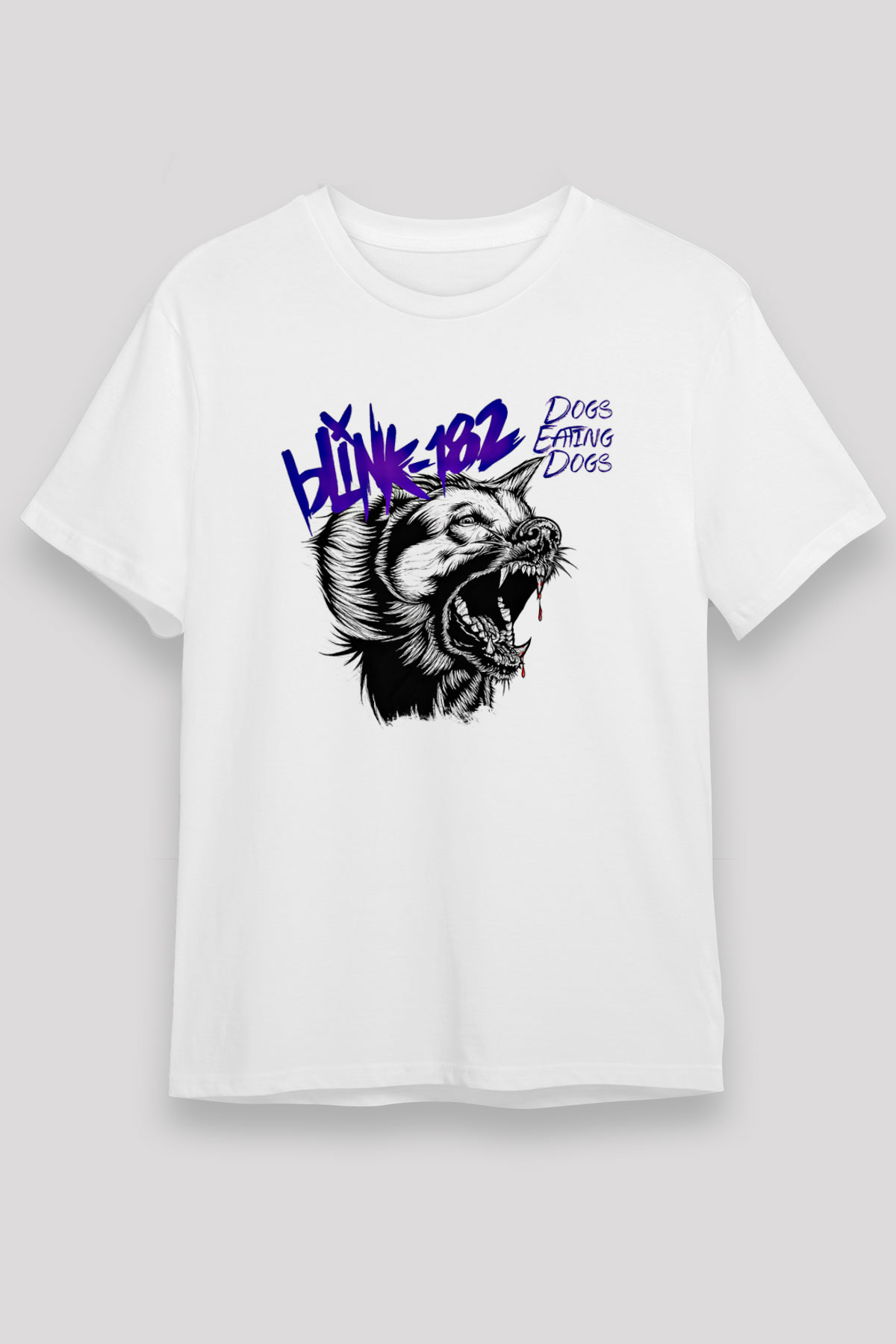 Blink-182 Baskılı Unisex Beyaz Tişört