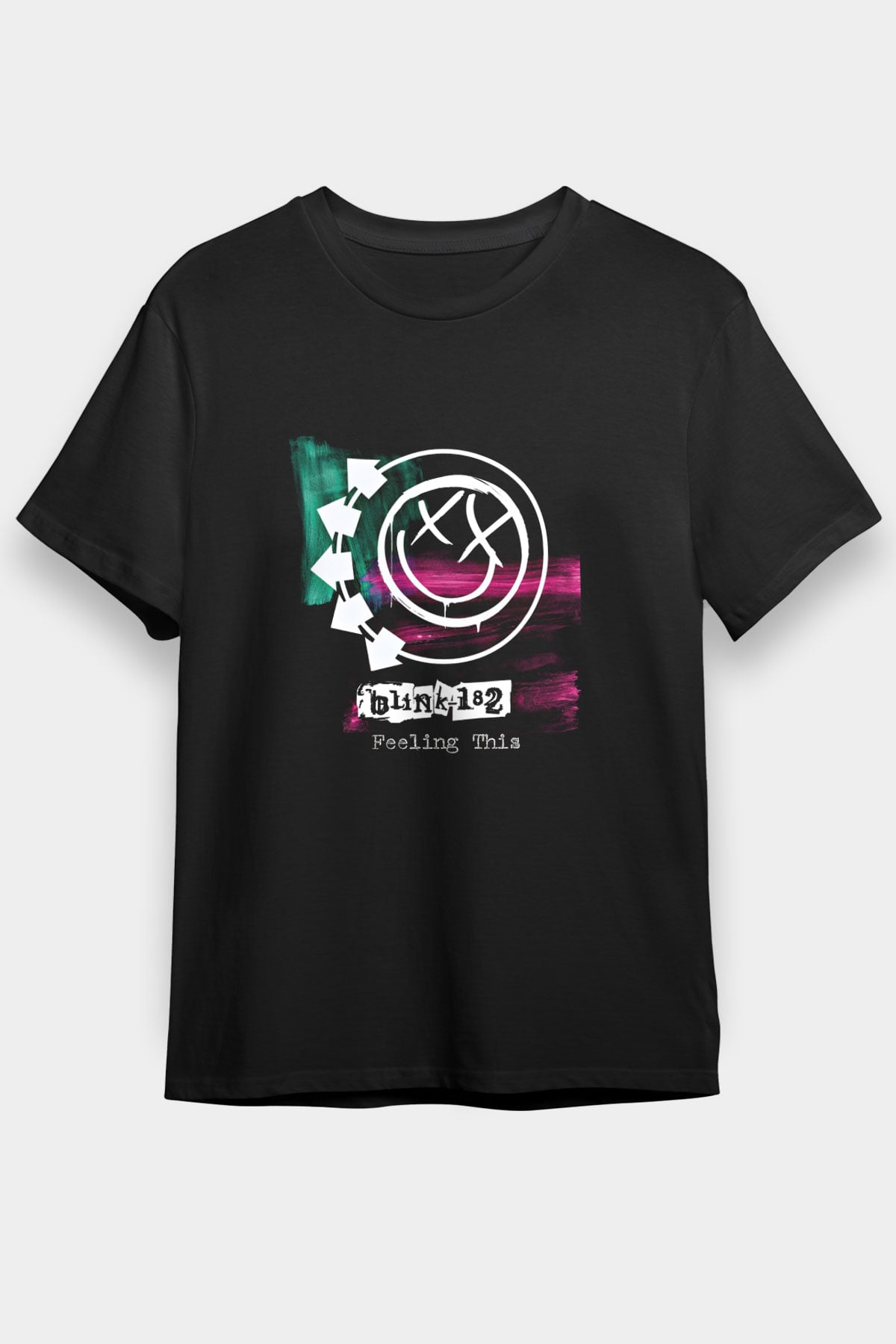 Blink-182 Baskılı Unisex Siyah Tişört