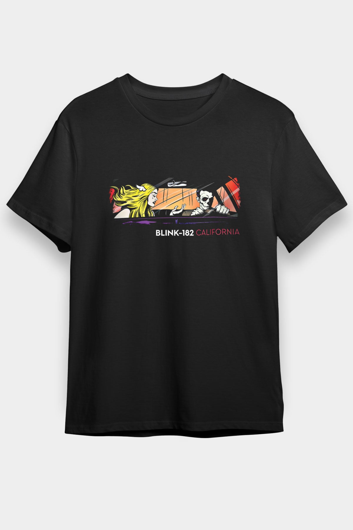 Blink-182 Baskılı Unisex Siyah Tişört