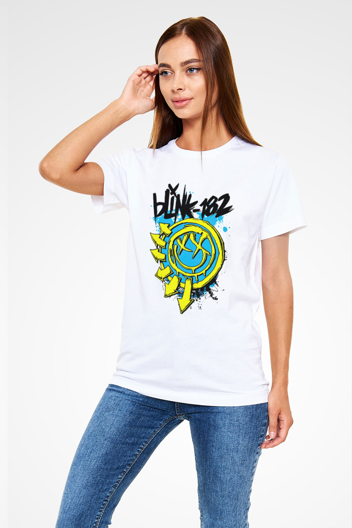Blink 182 Beyaz Unisex Tişört T-Shirt - TişörtFabrikası