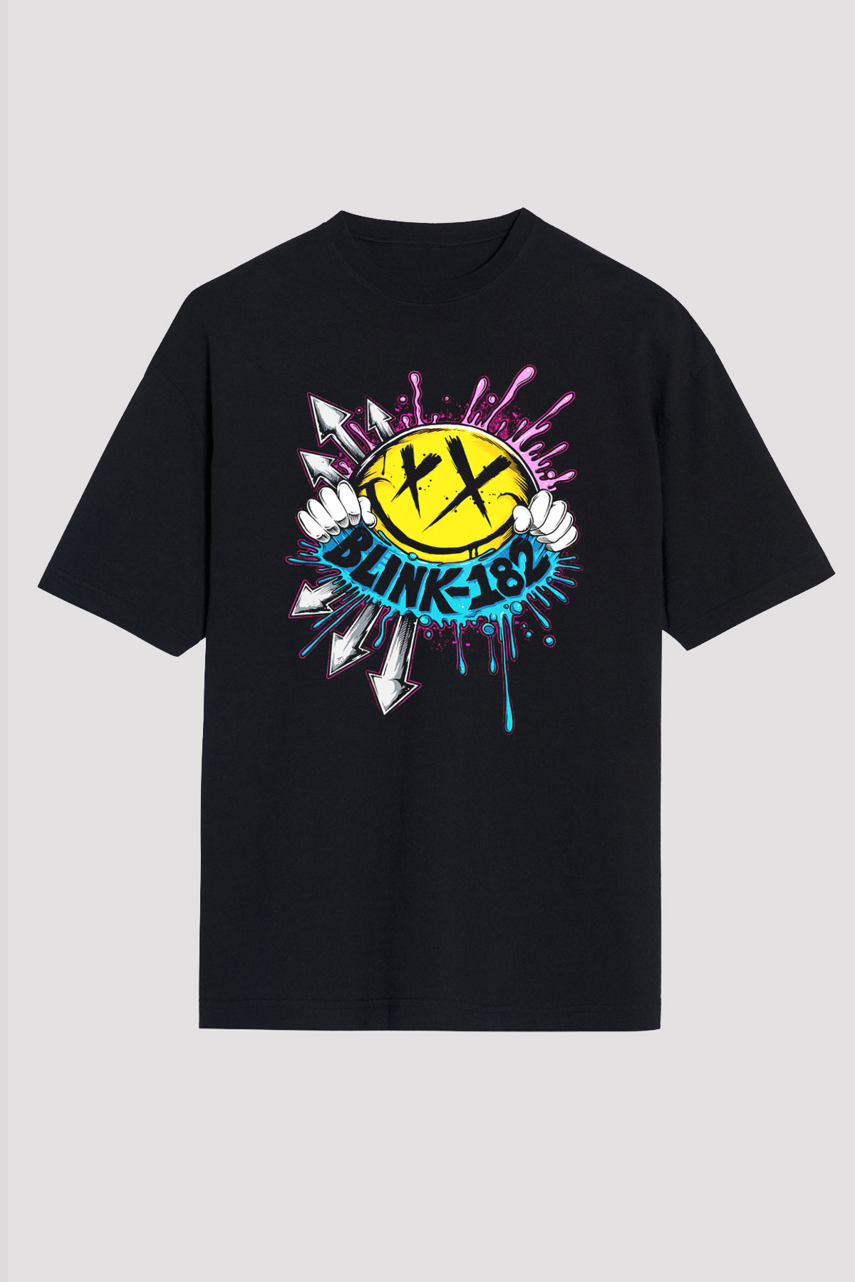 Blink 182 Siyah Unisex Oversize Tişört T-Shirt