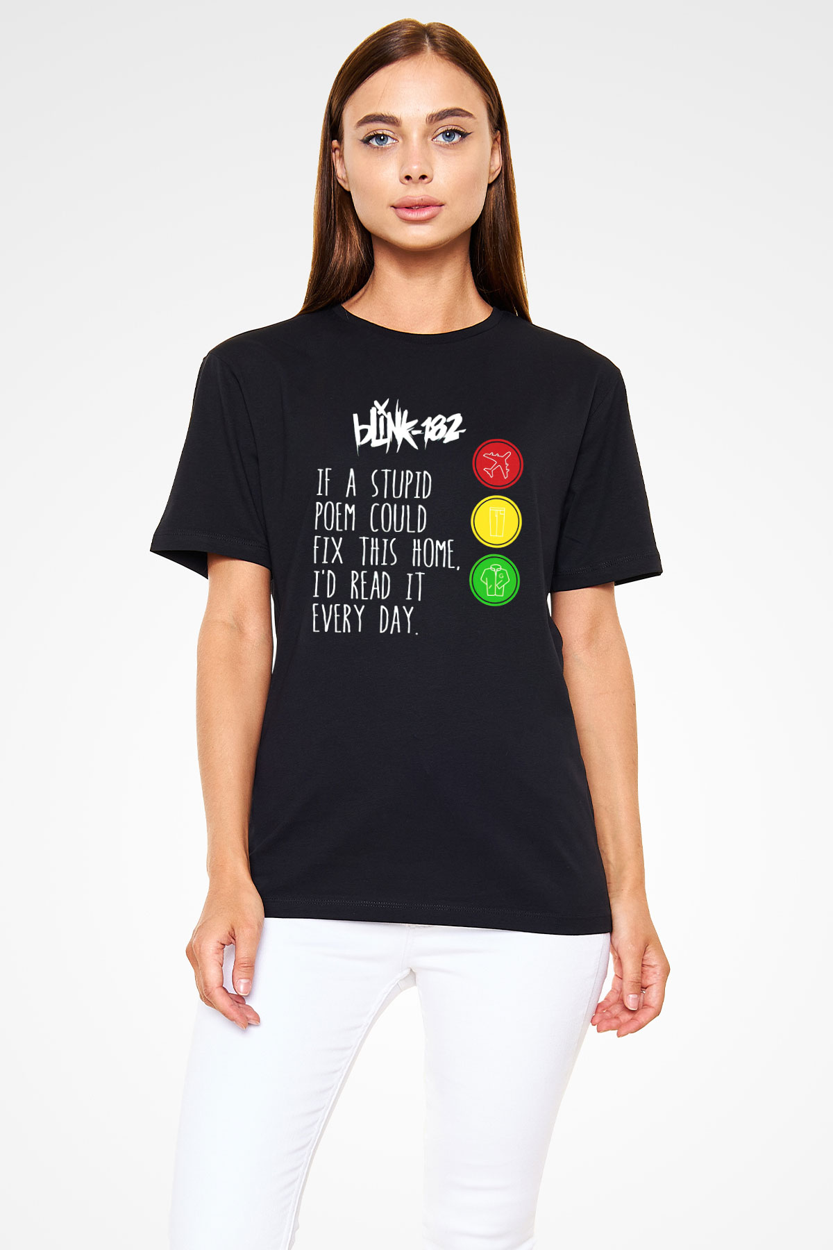 Blink 182 Siyah Unisex Tişört T-Shirt - TişörtFabrikası