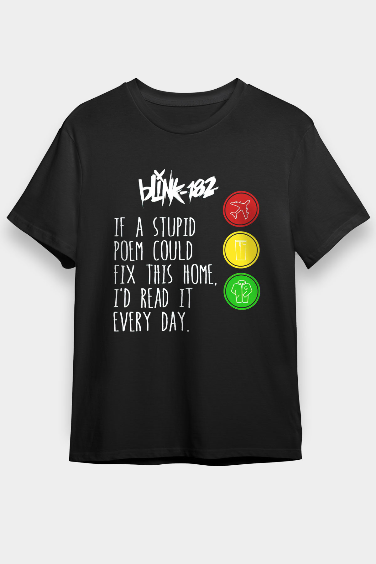 Blink 182 Siyah Unisex Tişört T-Shirt - TişörtFabrikası