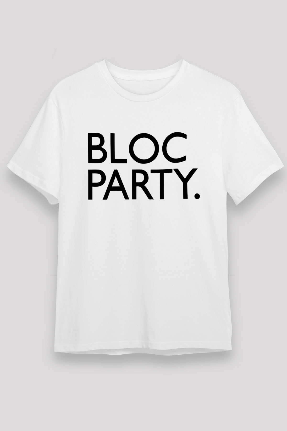 Bloc Party Beyaz Unisex Tişört T-Shirt - TişörtFabrikası