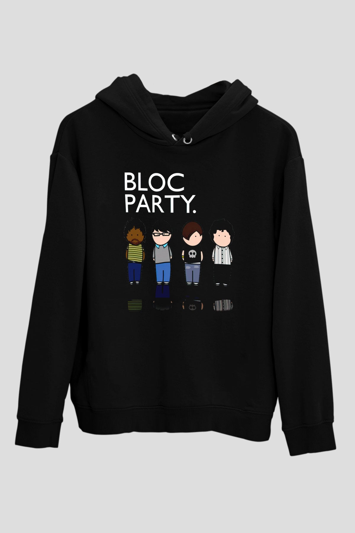 Bloc Party Siyah Unisex Kapüşonlu Sweatshirt