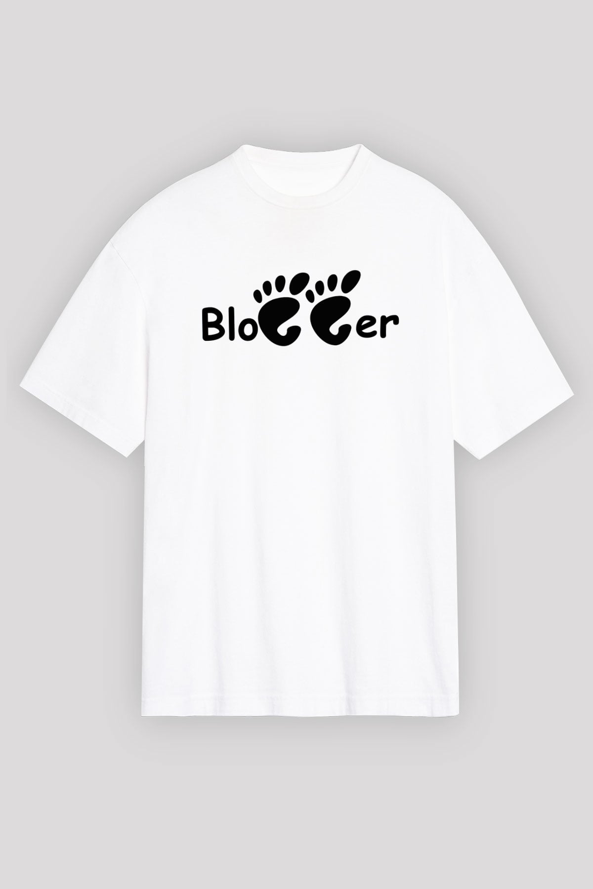 Blogger Beyaz Unisex Oversize Tişört T-Shirt