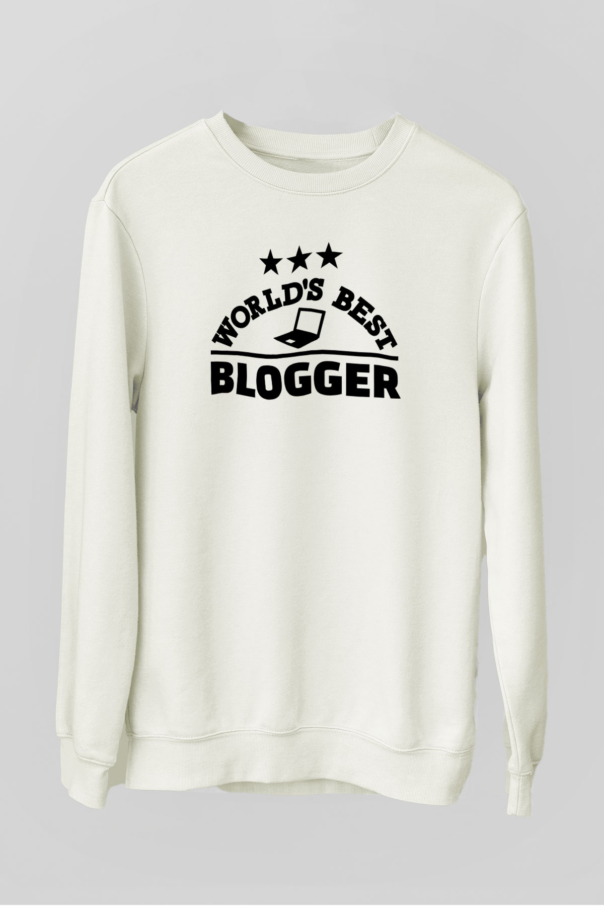 Blogger Beyaz Unisex Sweatshirt