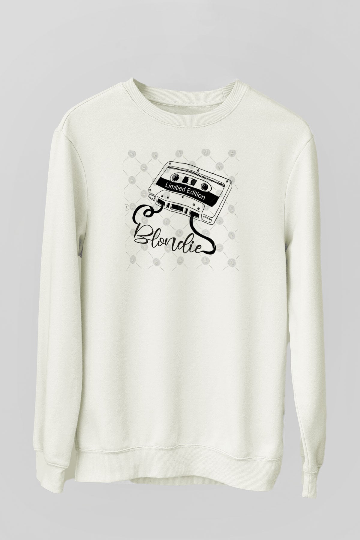 Blondie - Debbie Harry Baskılı Beyaz Unisex Sweatshirt