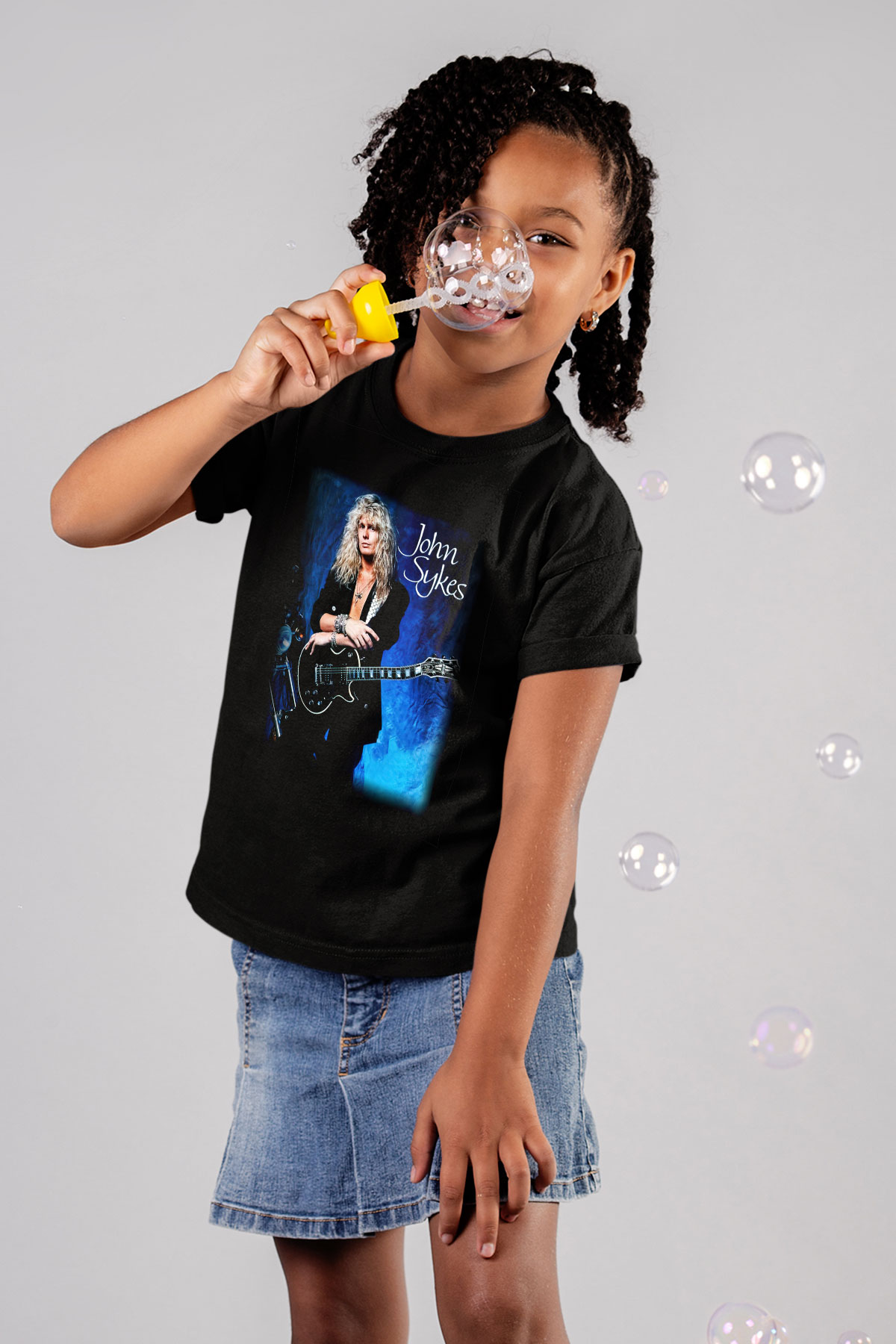 Blue Murder Baskılı Siyah Unisex Çocuk Tişört