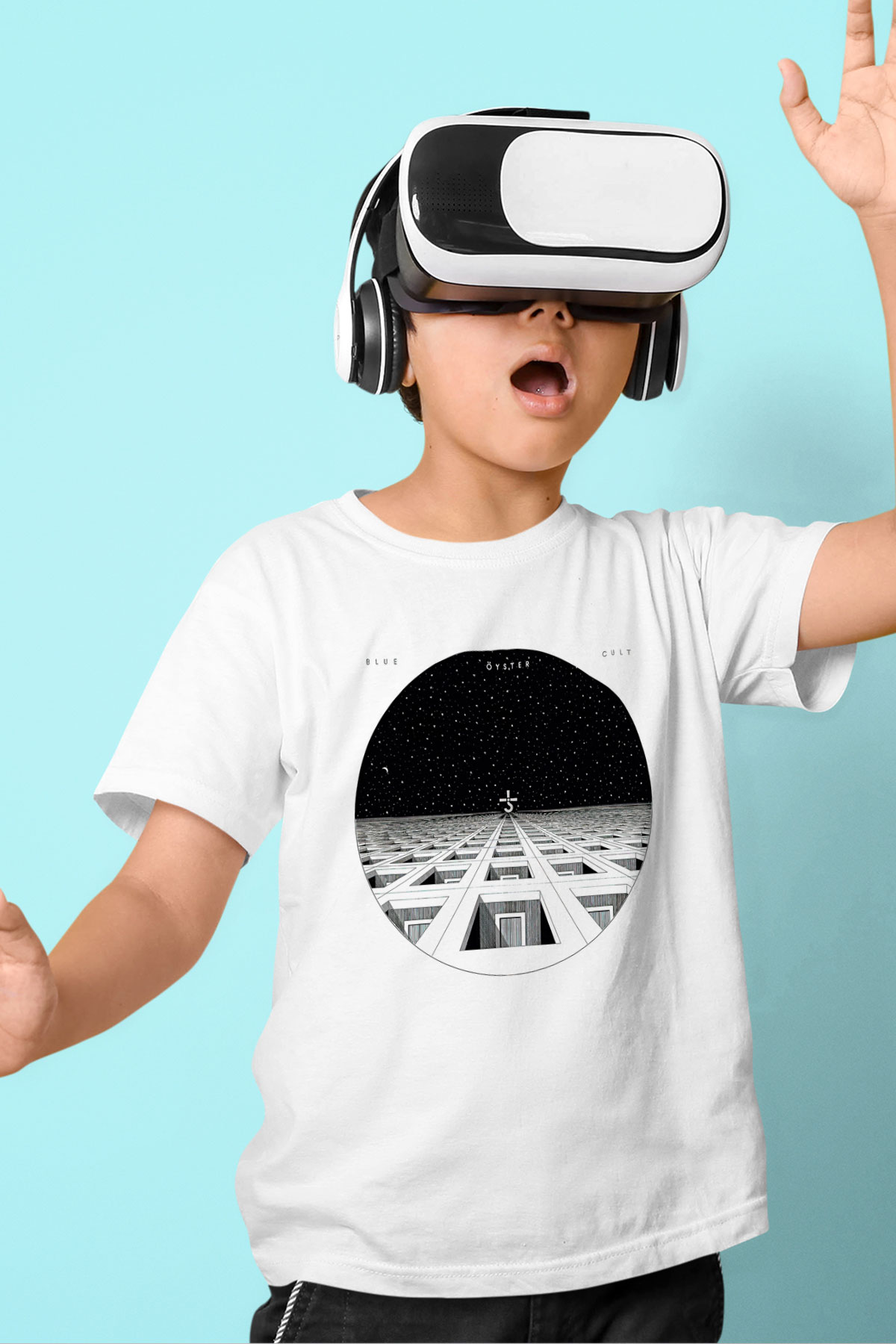 Blue Oyster Cult Baskılı Beyaz Unisex Beyaz Çocuk Tişört - Tshirt