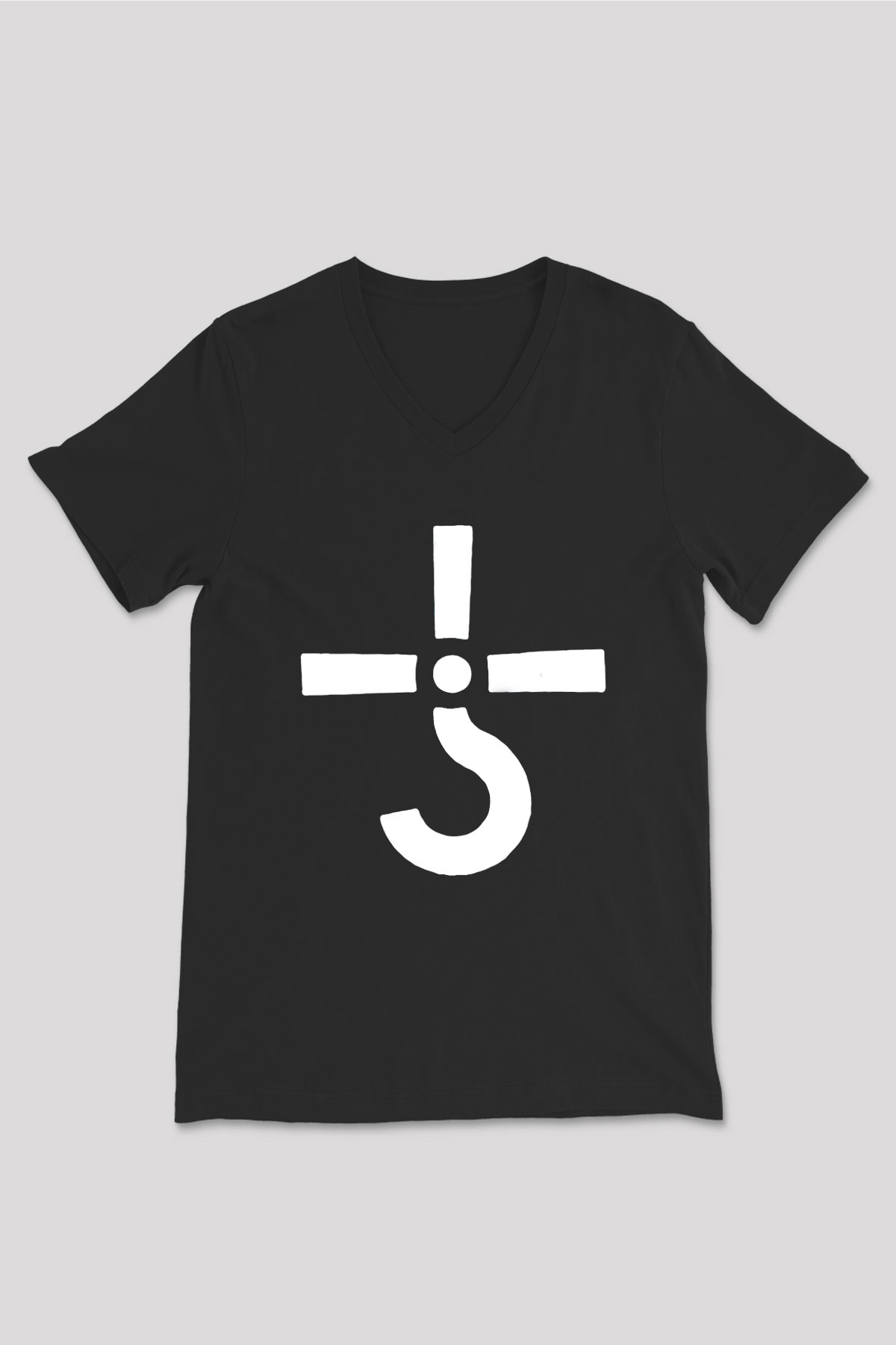 Blue Oyster Cult Baskılı Unisex Siyah V Yaka Tişört - Tshirt