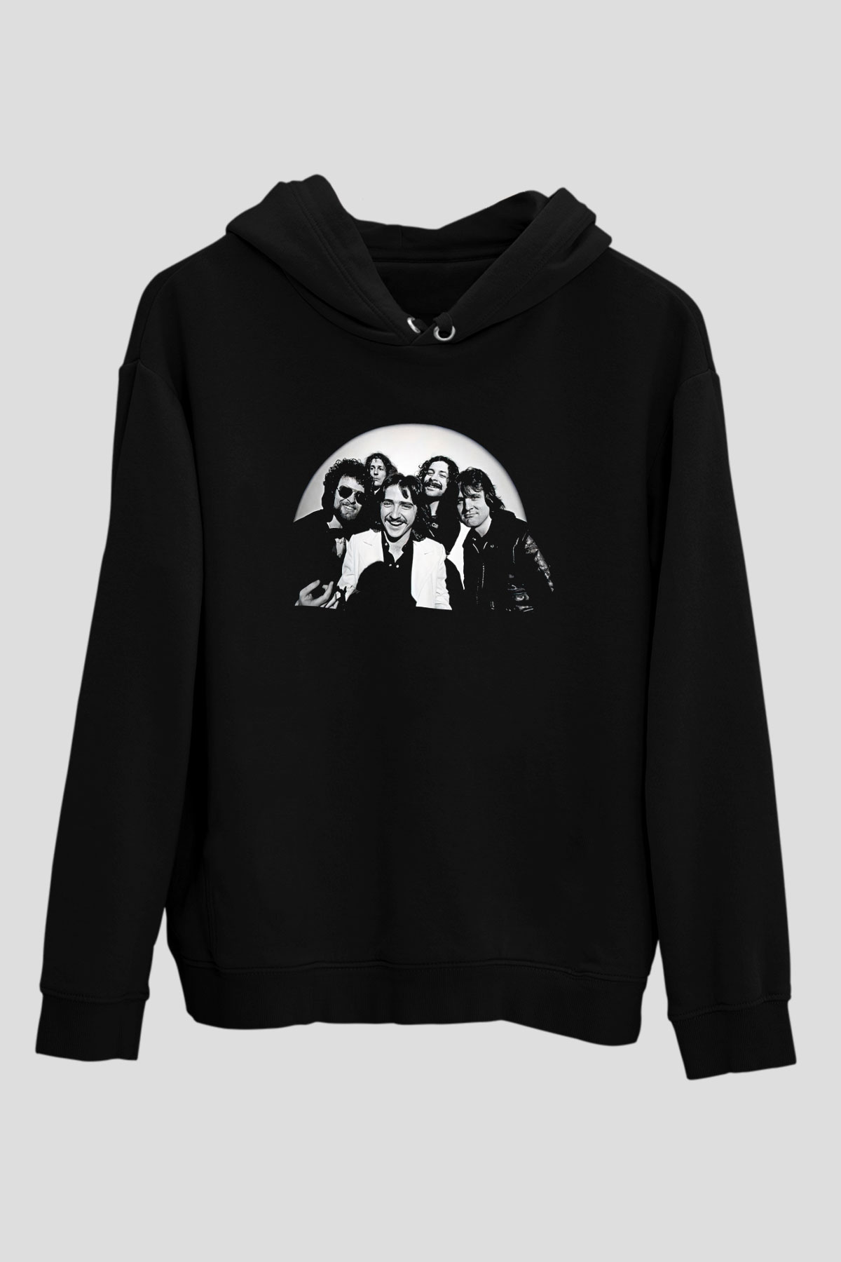 Blue Oyster Cult Baskılı Unisex Siyah Kapüşonlu Sweatshirt