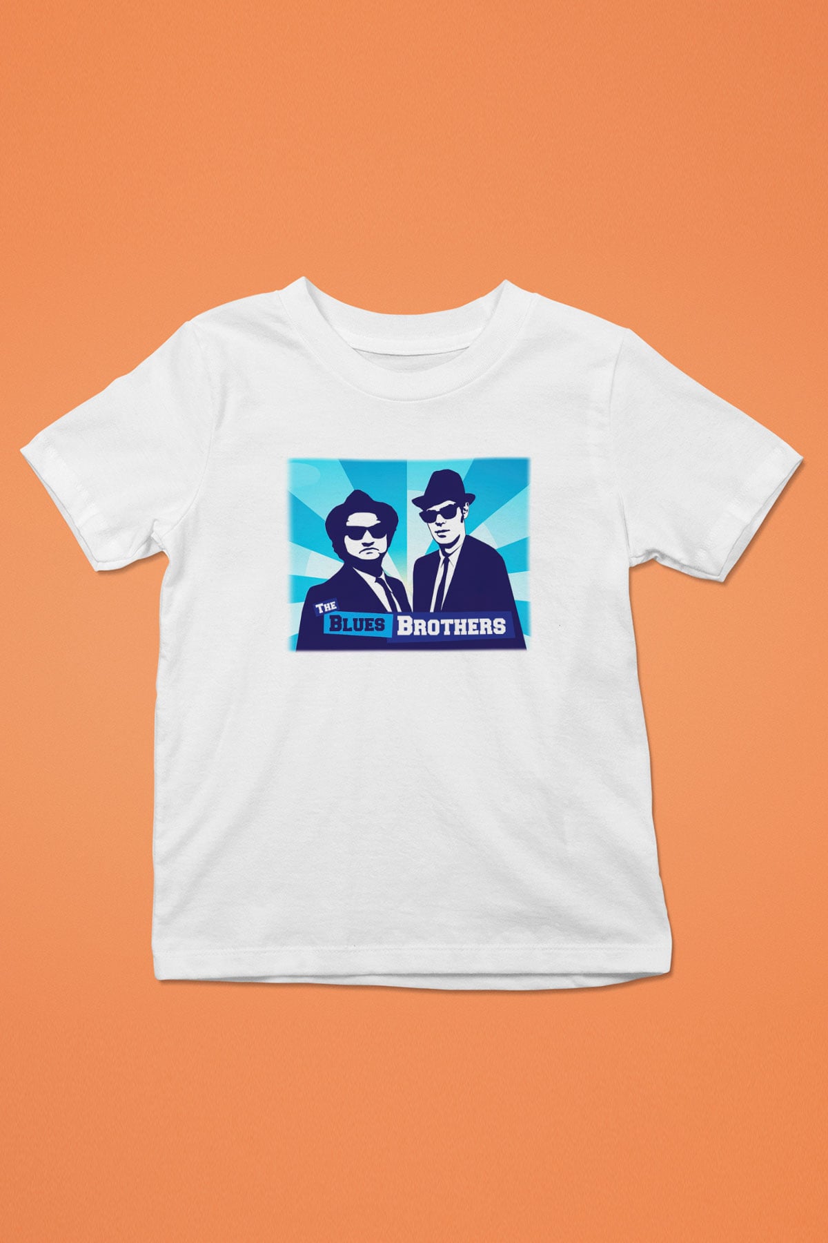 Blues Brothers Baskılı Beyaz Unisex Çocuk Tişört