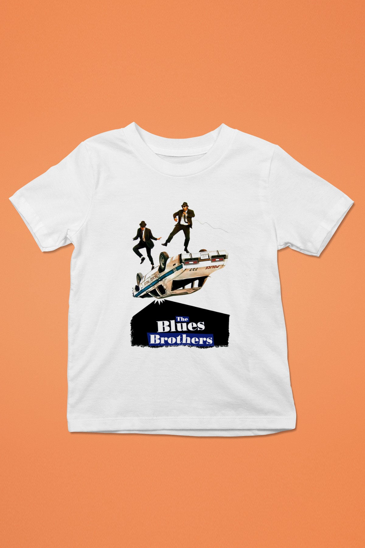Blues Brothers Beyaz Unisex Çocuk Tişört