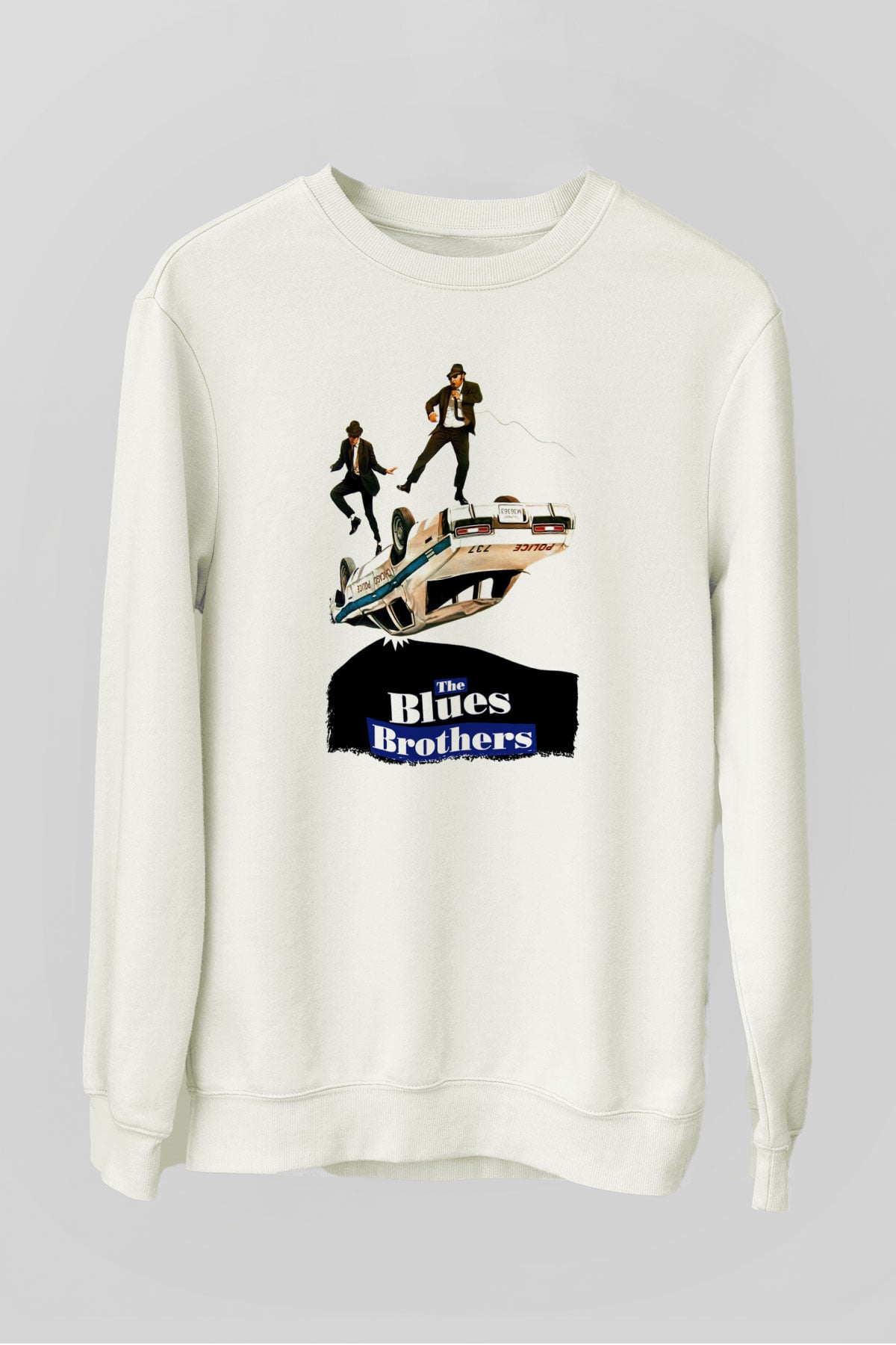 Blues Brothers Beyaz Unisex Sweatshirt