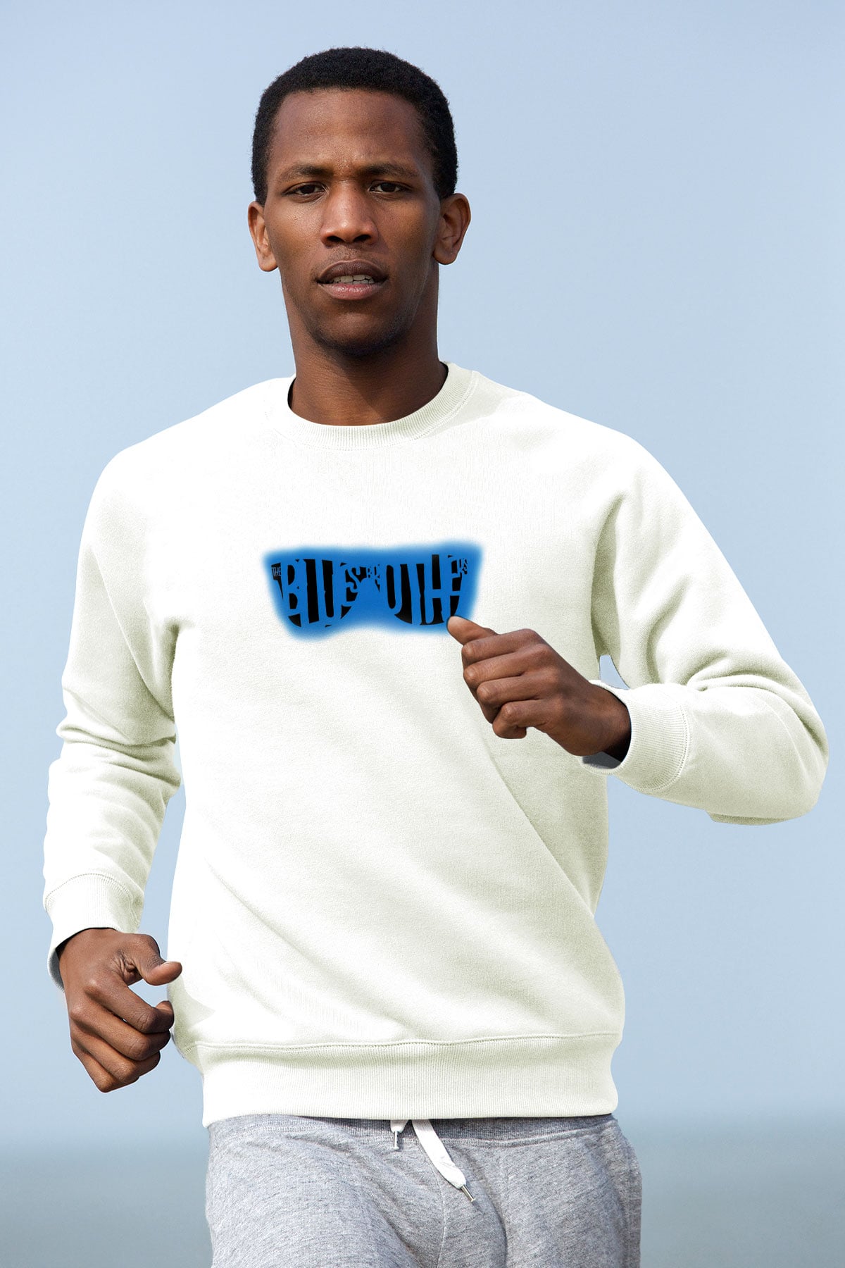 Blues Brothers Beyaz Unisex Sweatshirt