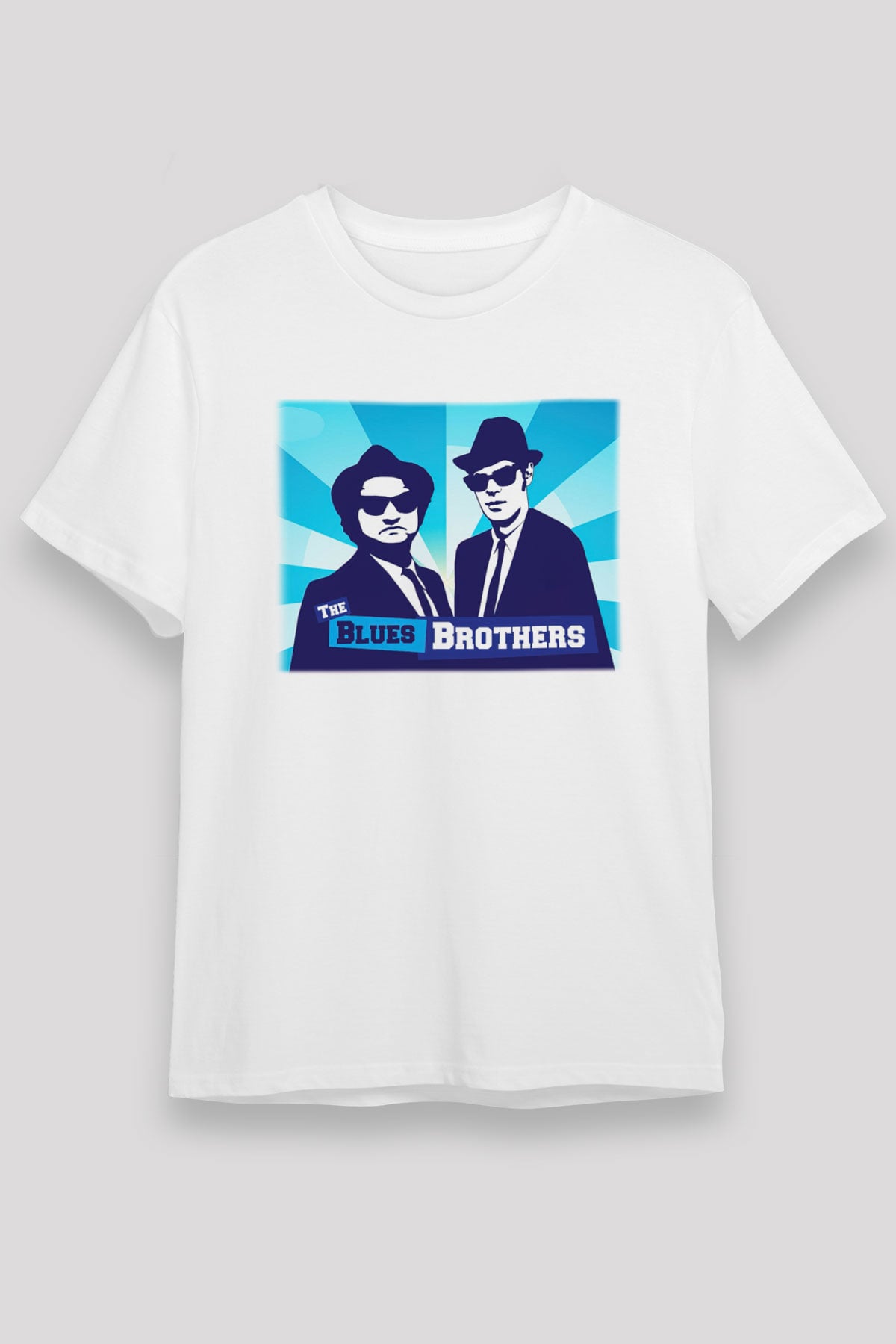 Blues Brothers Beyaz Unisex Tişört T-Shirt