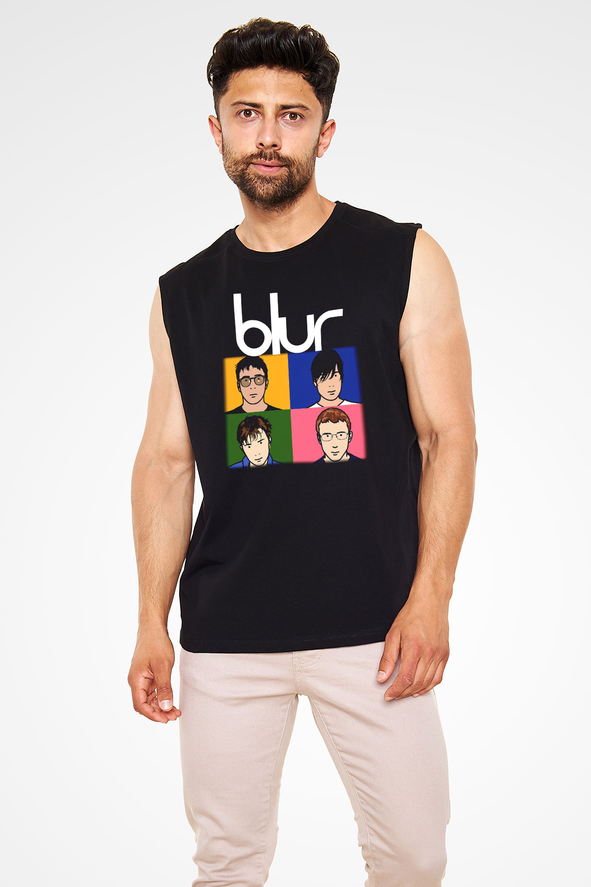 Blur Siyah Unisex Kolsuz Tişört