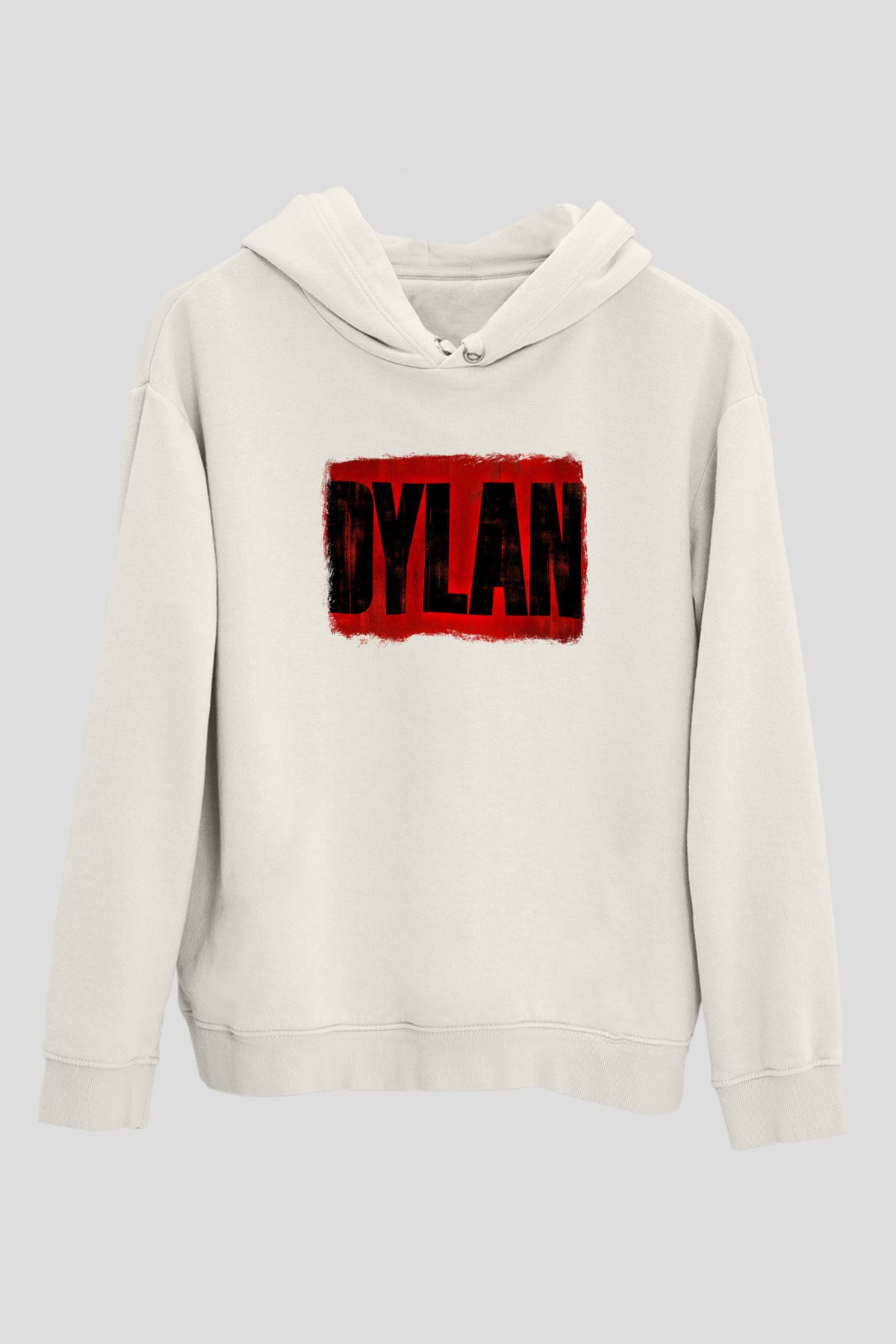 Bob Dylan Baskılı Unisex Beyaz Hoodie
