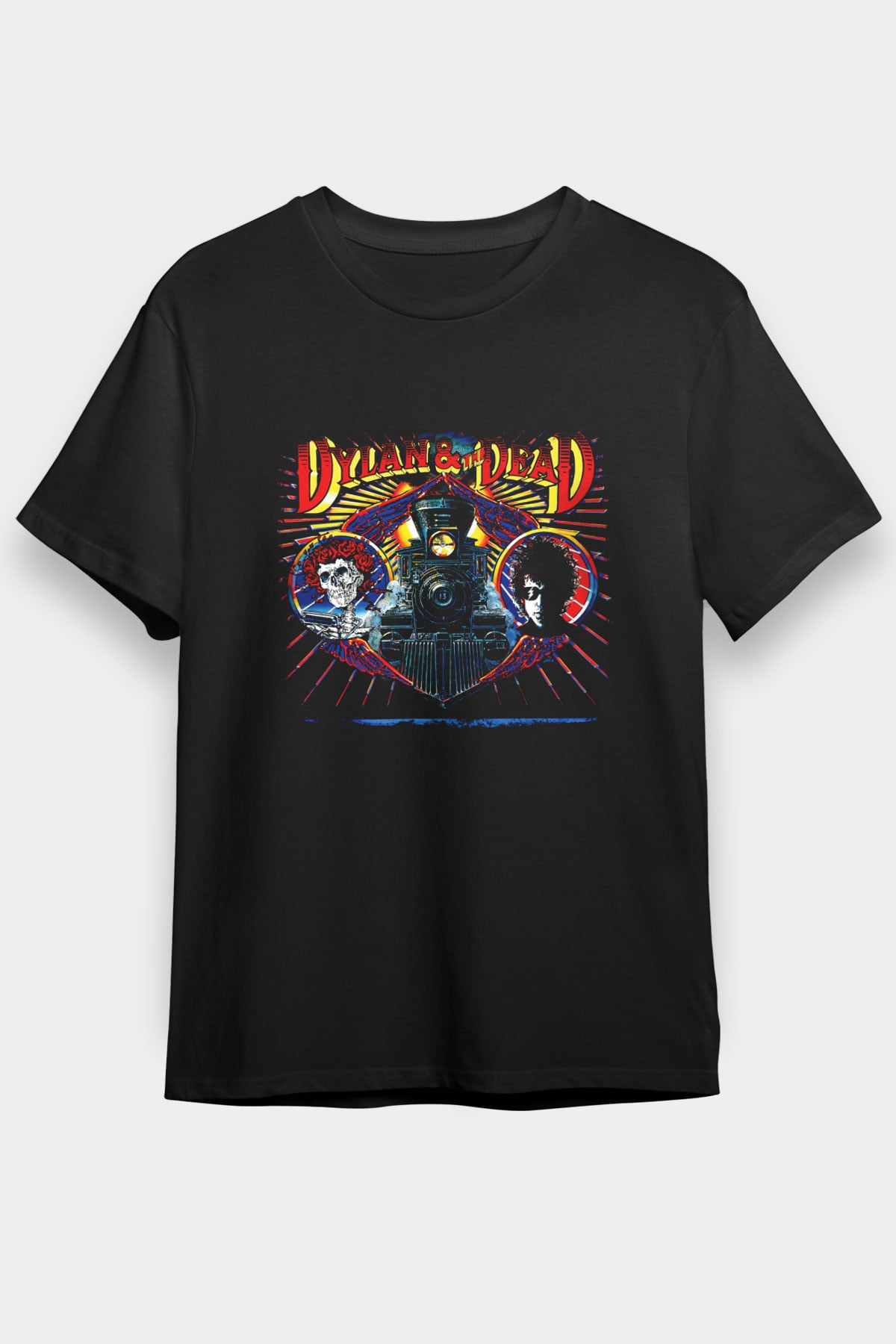 Bob Dylan Baskılı Unisex Siyah Tişört