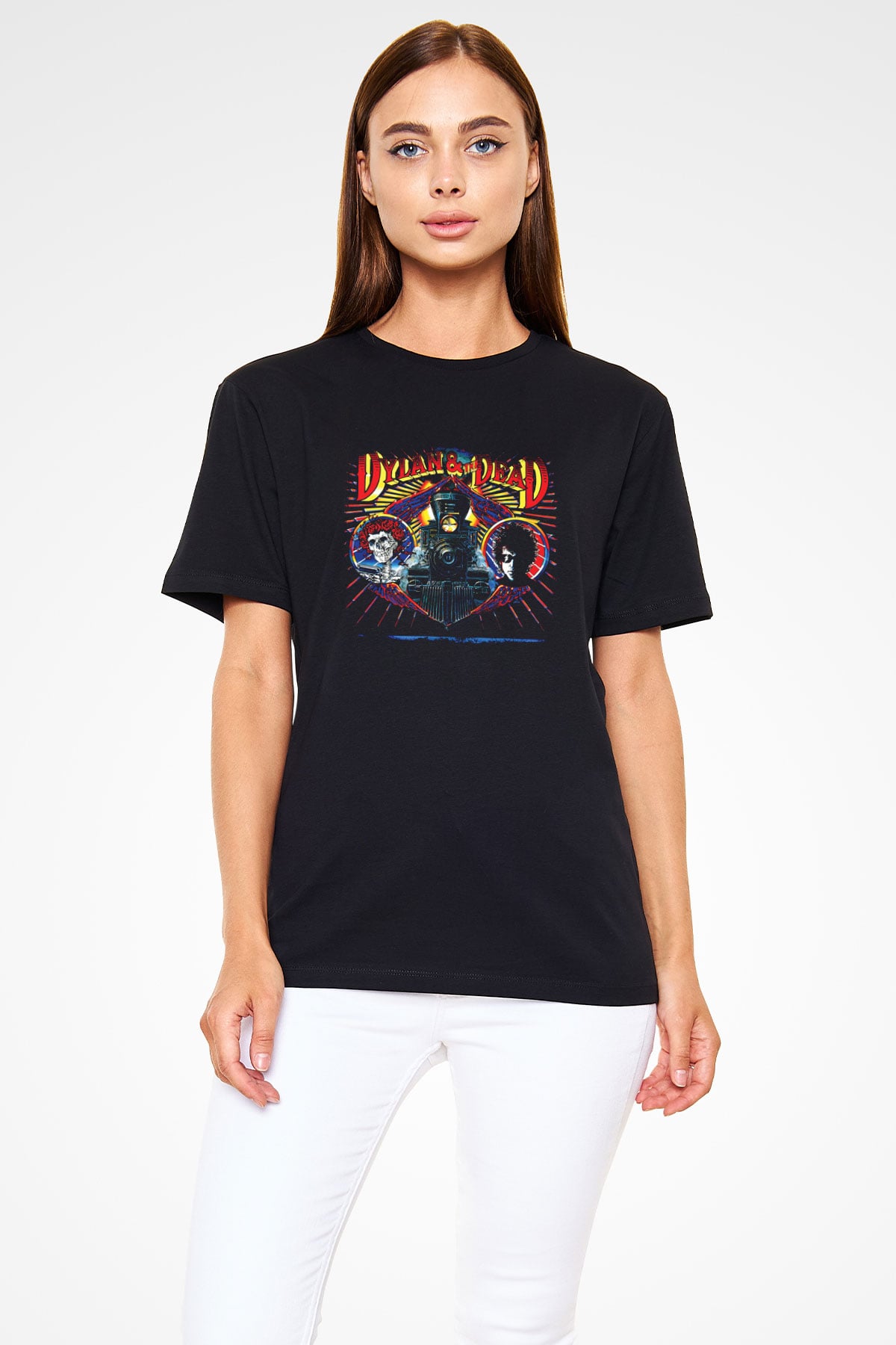 Bob Dylan Baskılı Unisex Siyah Tişört