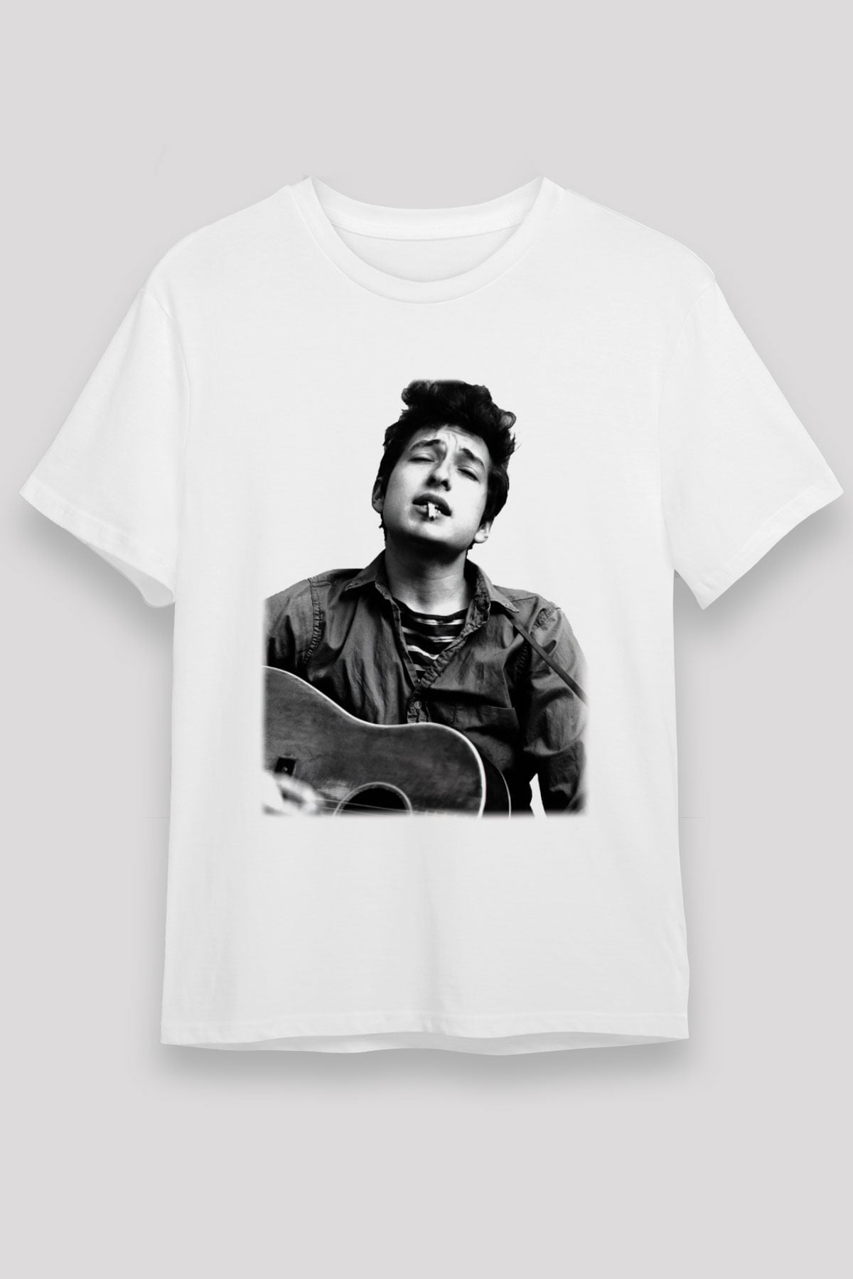 Bob Dylan Beyaz Unisex Tişört T-Shirt - TişörtFabrikası