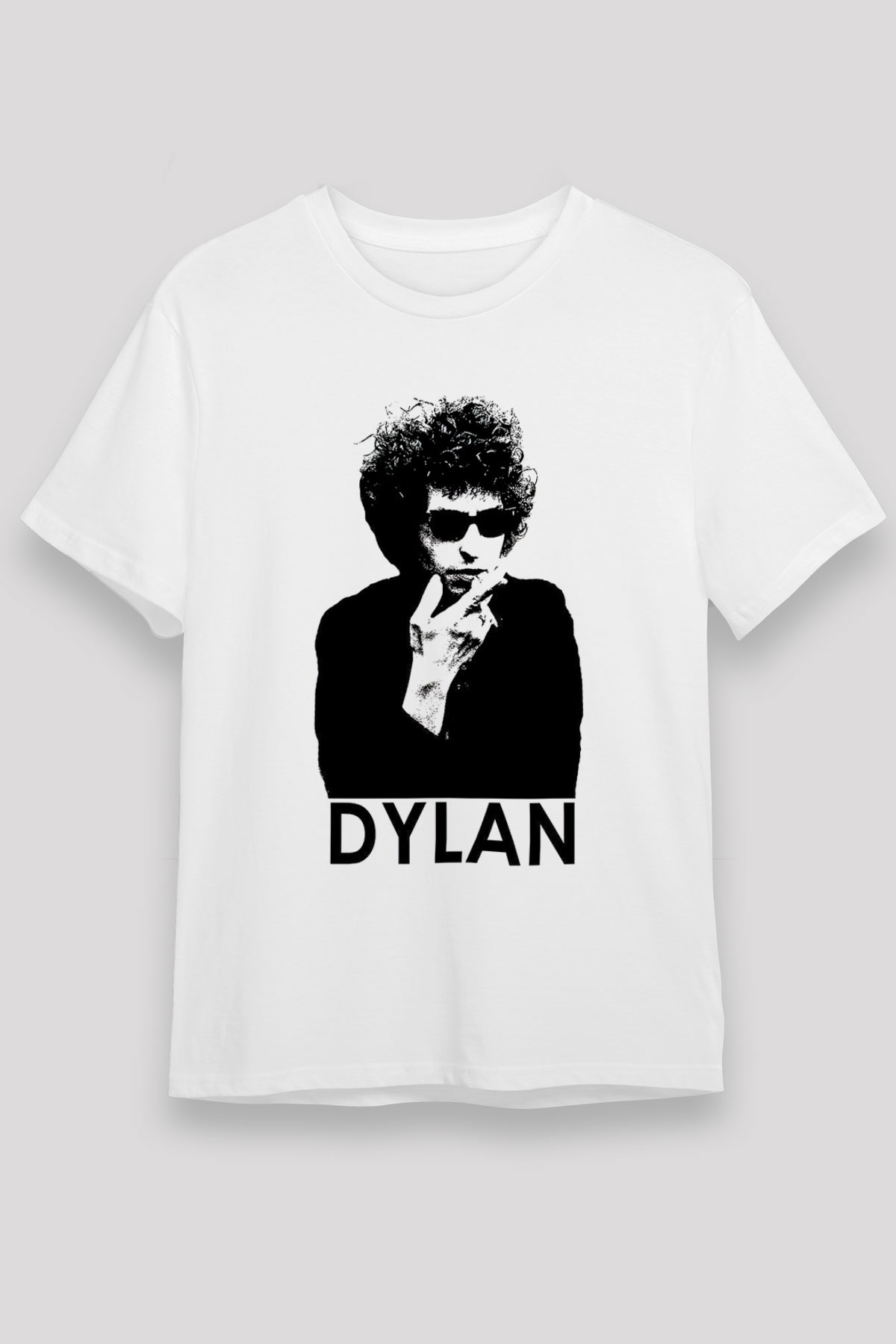 Bob Dylan Beyaz Unisex Tişört T-Shirt - TişörtFabrikası