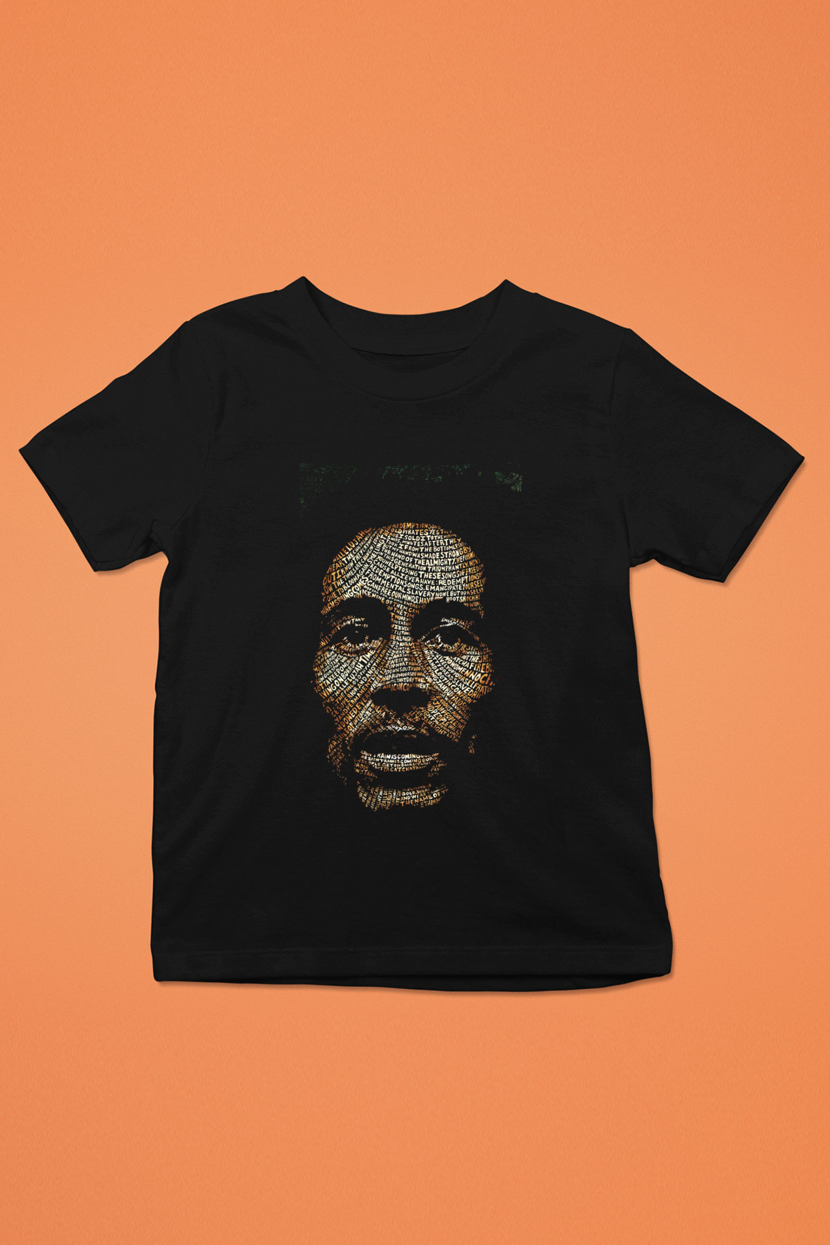 Bob Marley Baskılı Siyah Unisex Çocuk Tişört
