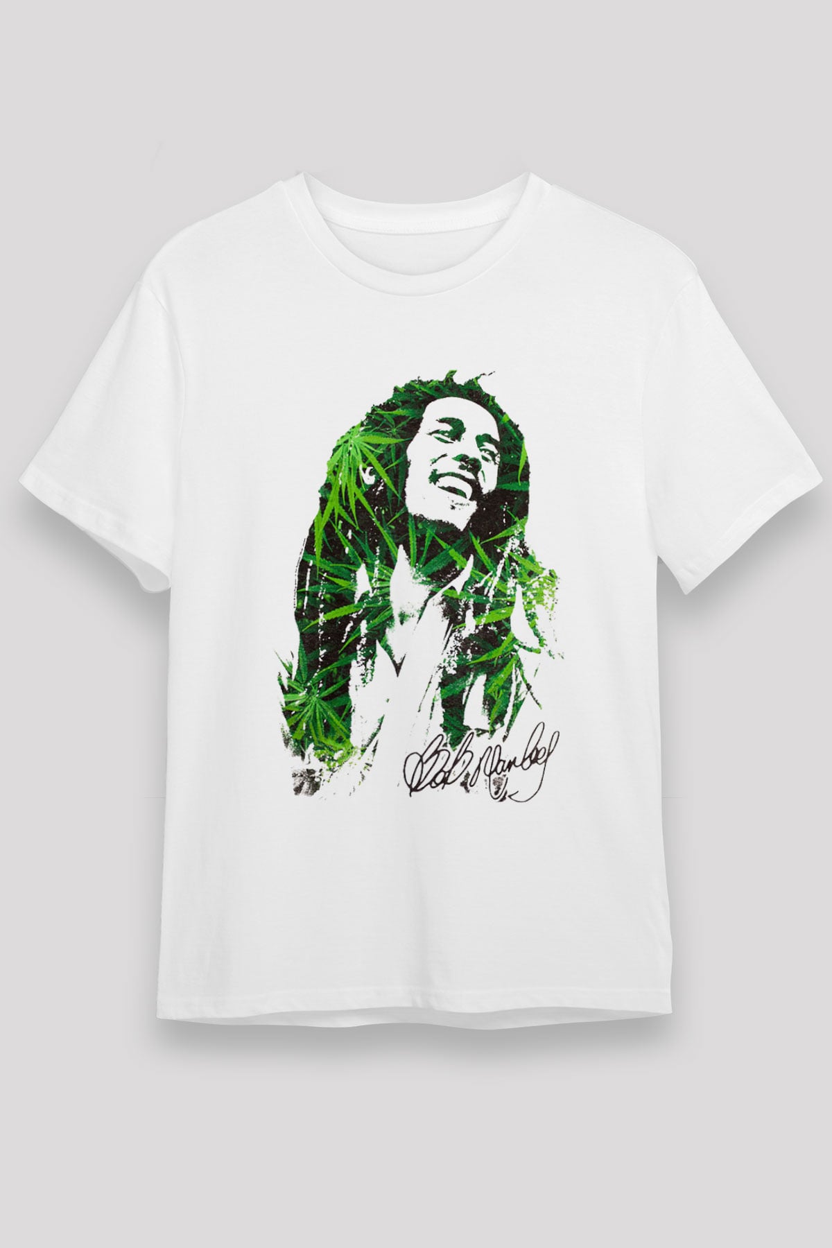 Bob Marley Beyaz Unisex Tişört T-Shirt - TişörtFabrikası
