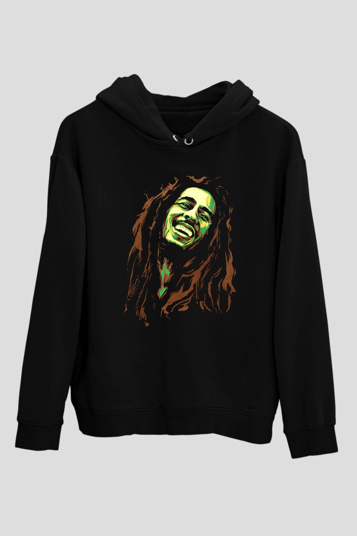 Bob Marley Siyah Unisex Hoodie