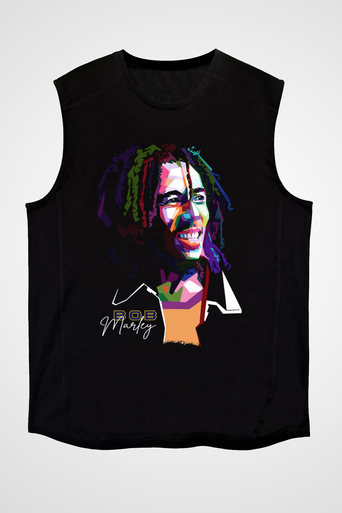 Bob Marley Siyah Unisex Kolsuz Tişört