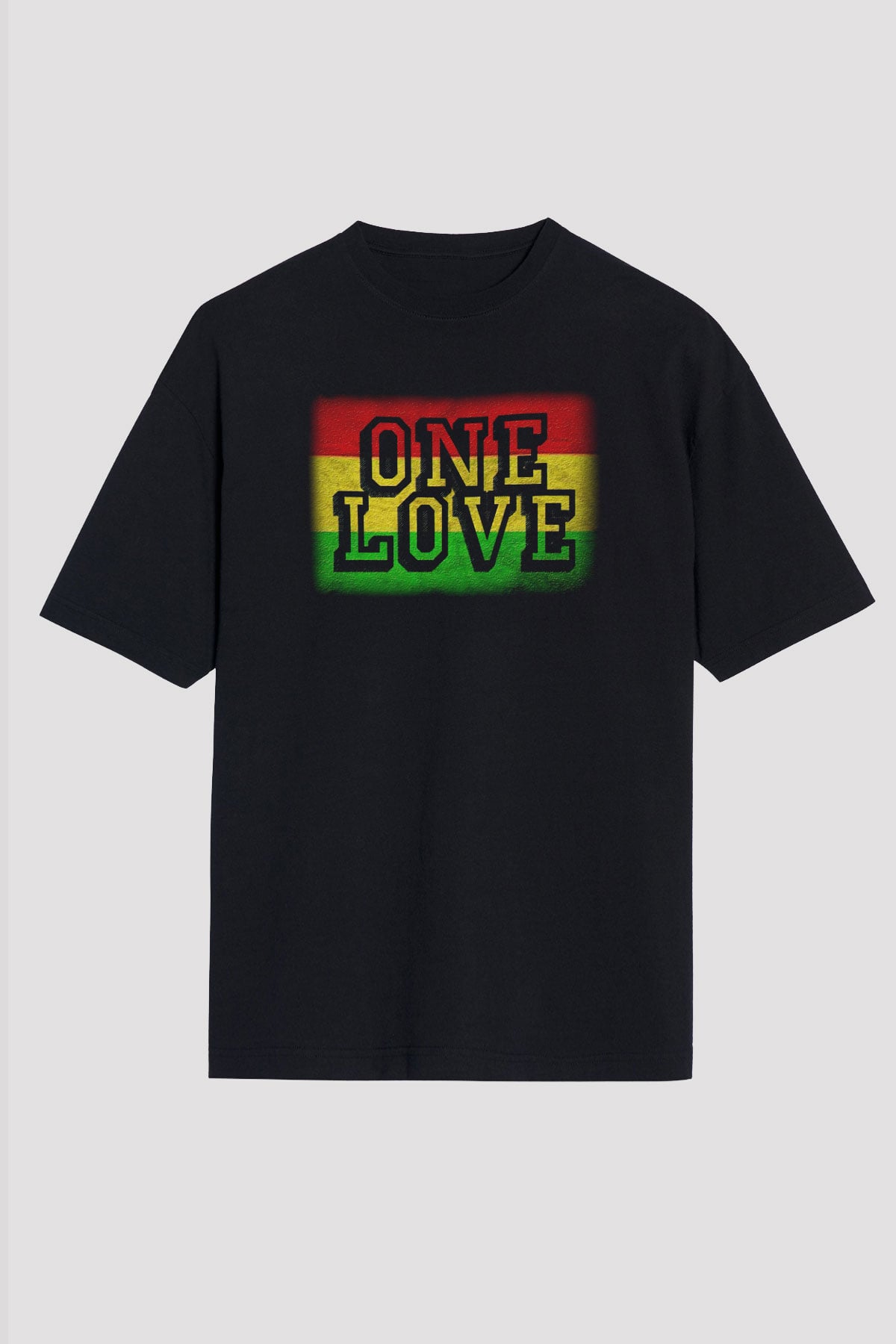 Bob Marley Siyah Unisex Oversize Tişört T-Shirt