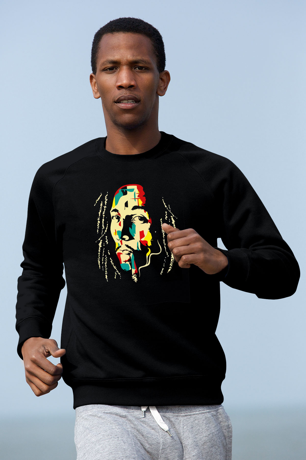 Bob Marley Siyah Unisex Sweatshirt