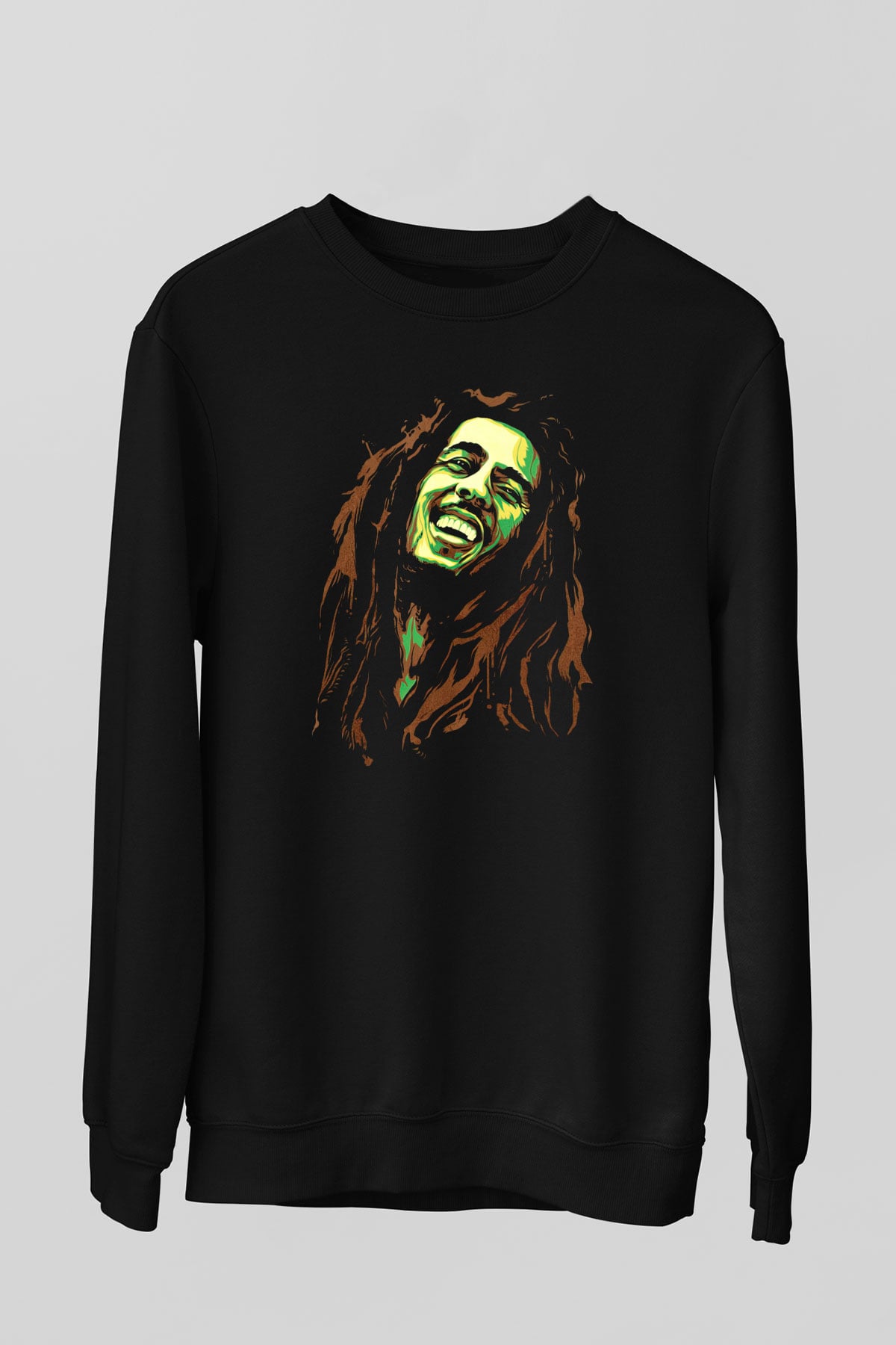 Bob Marley Siyah Unisex Sweatshirt